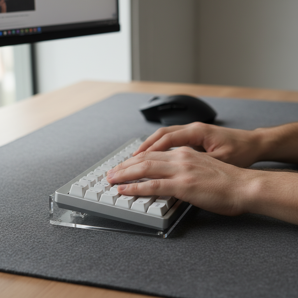 Ergonomic Alignment: Adjusting Keyboard Tilt for Low Desks