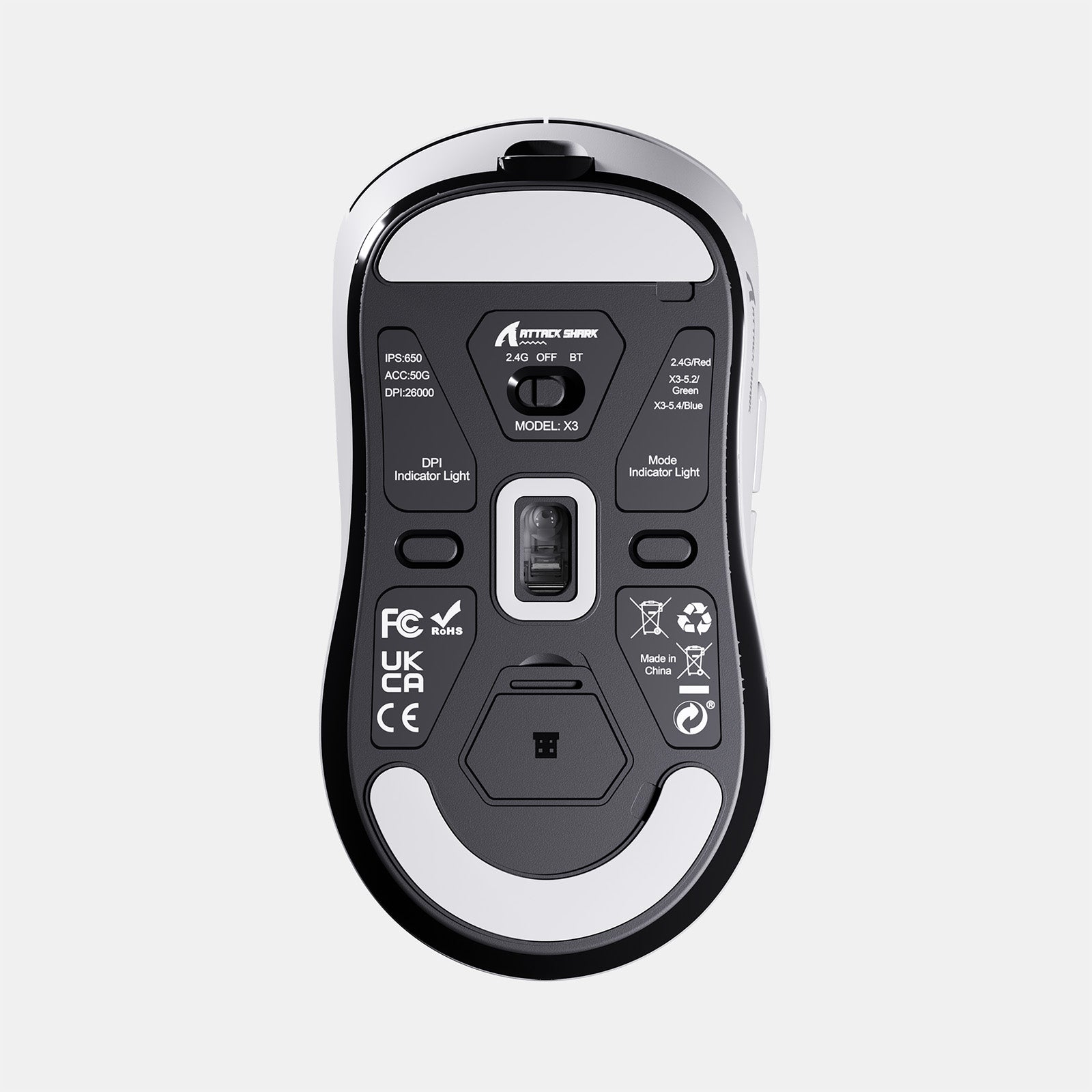 ATTACK SHARK X3 Wireless Gaming Mouse PAW3395 Superlight