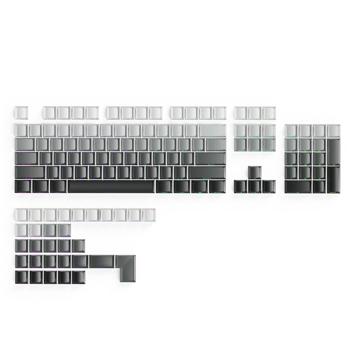 ATTACK SHARK SK06 135 Keys Shine-Through Keycaps, ANSI/ISO