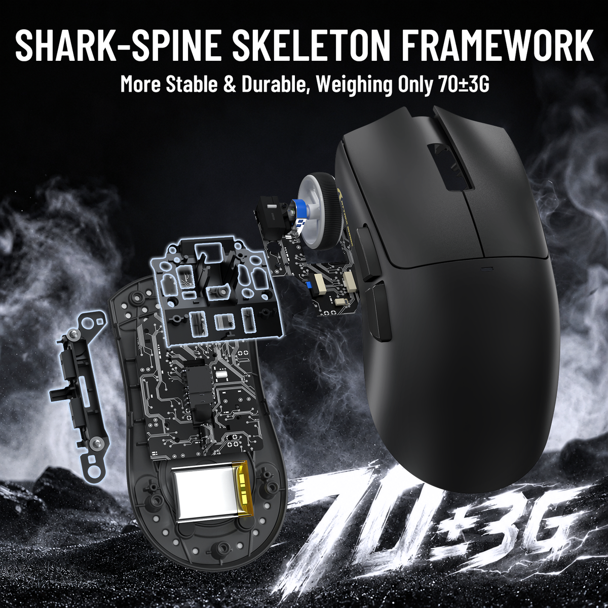 ATTACK SHARK X11 PRO V2 무선 게이밍 마우스 TFT 디스플레이 충전 도크와 C06 코일 케이블 포함