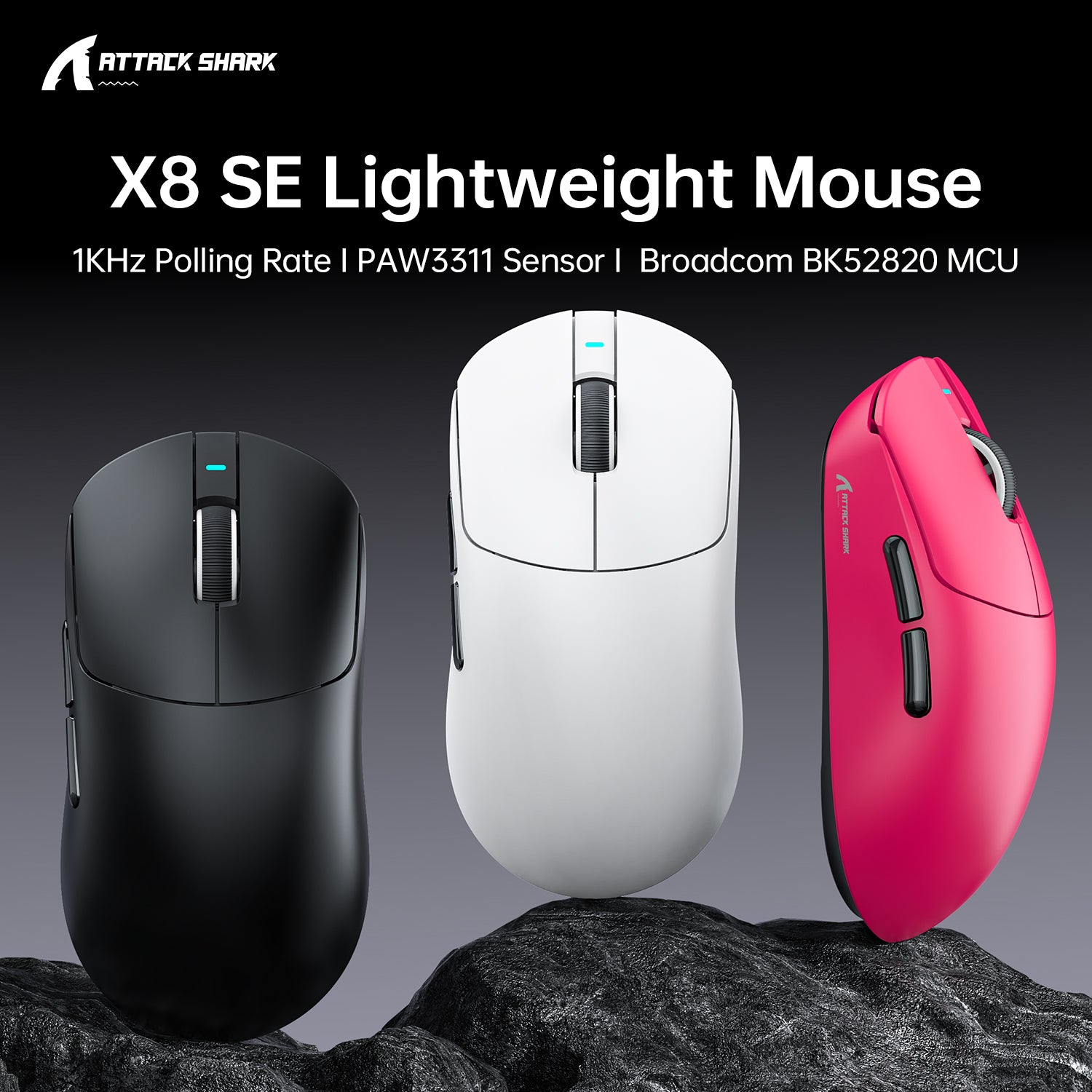 ATTACK SHARK X8SE Tri-mode Wireless Gaming Mouse 25000 DPI Ultra Lightweight