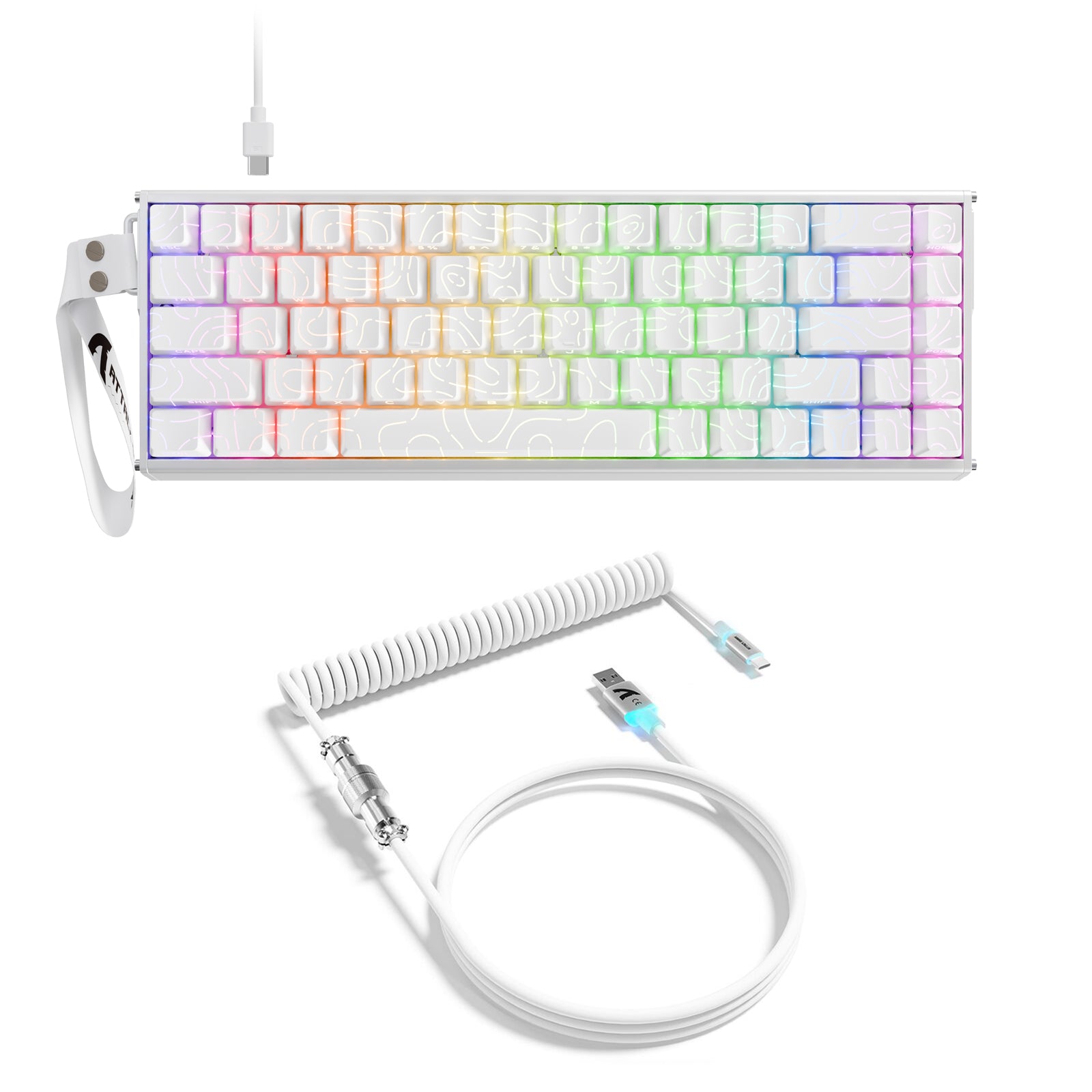 ATTACK SHARK X68MAX HE Rapid Trigger CNC-Aluminium-Tastatur mit Magnetschalter und C01Ultra RGB-Spiralkabel