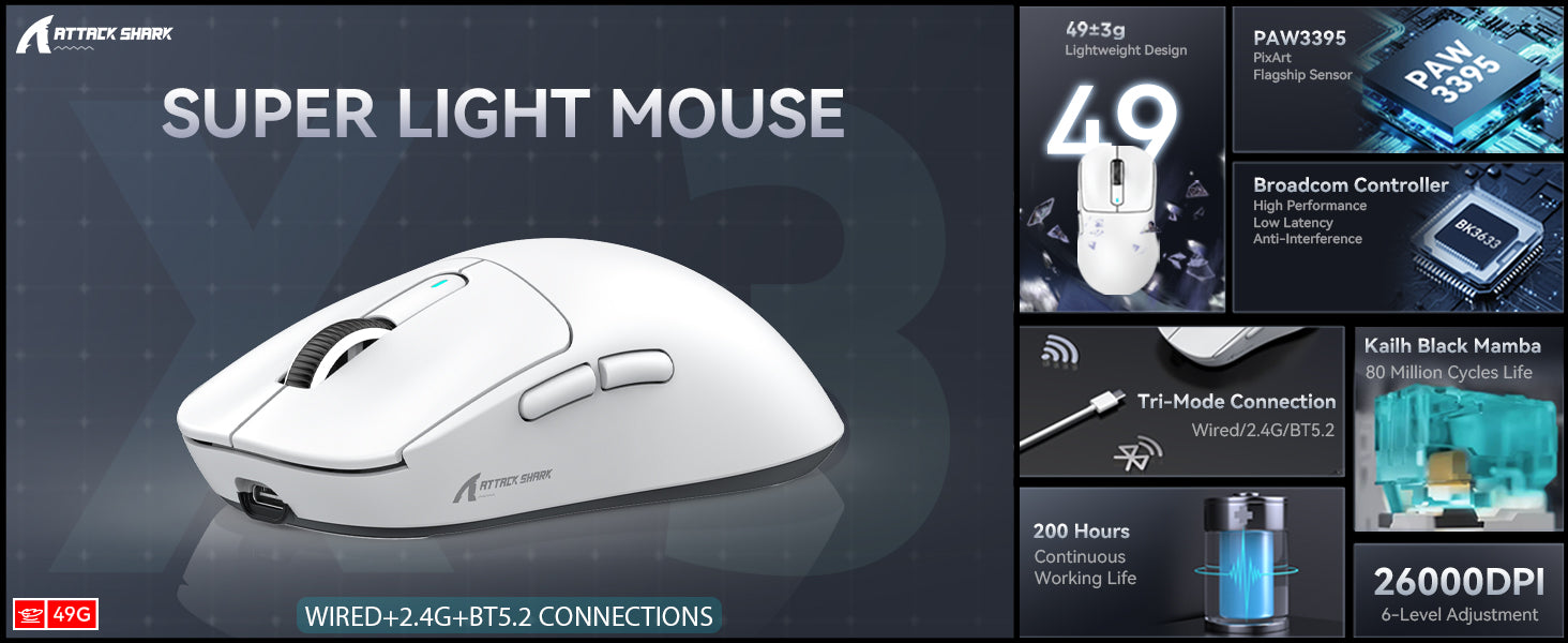 ATTACK SHARK X68HE Magnetische Tastatur mit X3 Gaming-Maus-Set