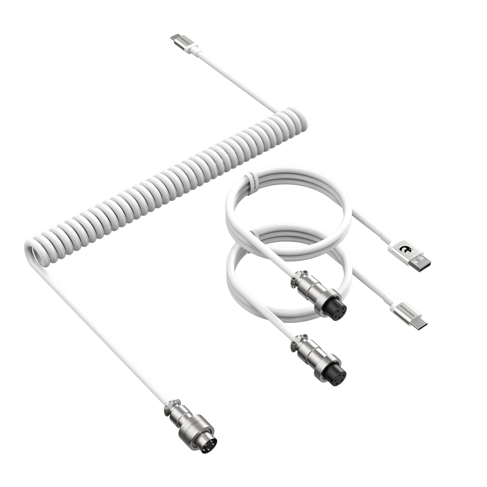 Cavo A Spirale Per Tastiera Meccanica – Connettore Aviator Staccabile, USB-C, Doppia Guaina, Personalizzato