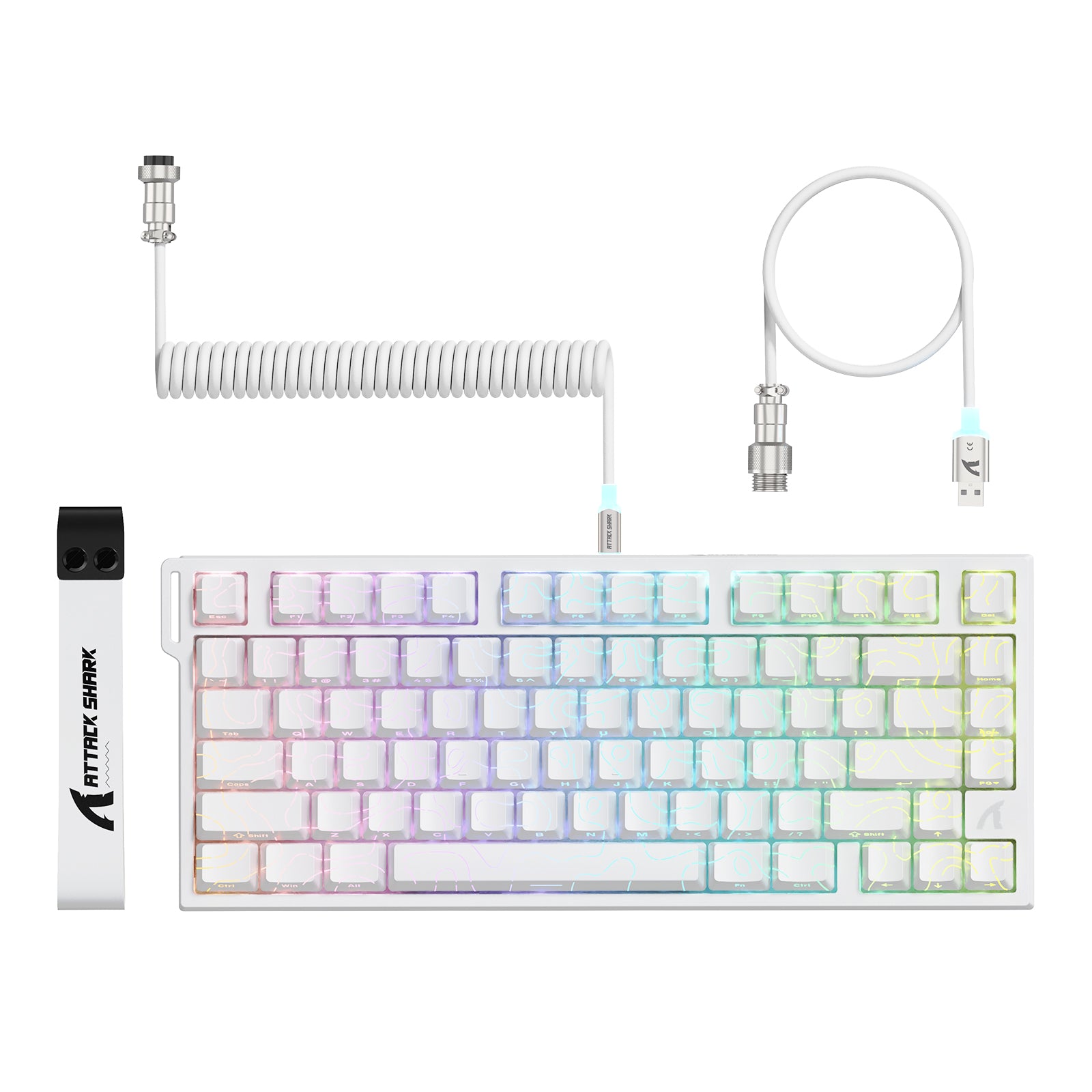 ATTACK SHARK R82 HE Wired 75% Gaming Keyboard with C01ULTRA LED Cable
