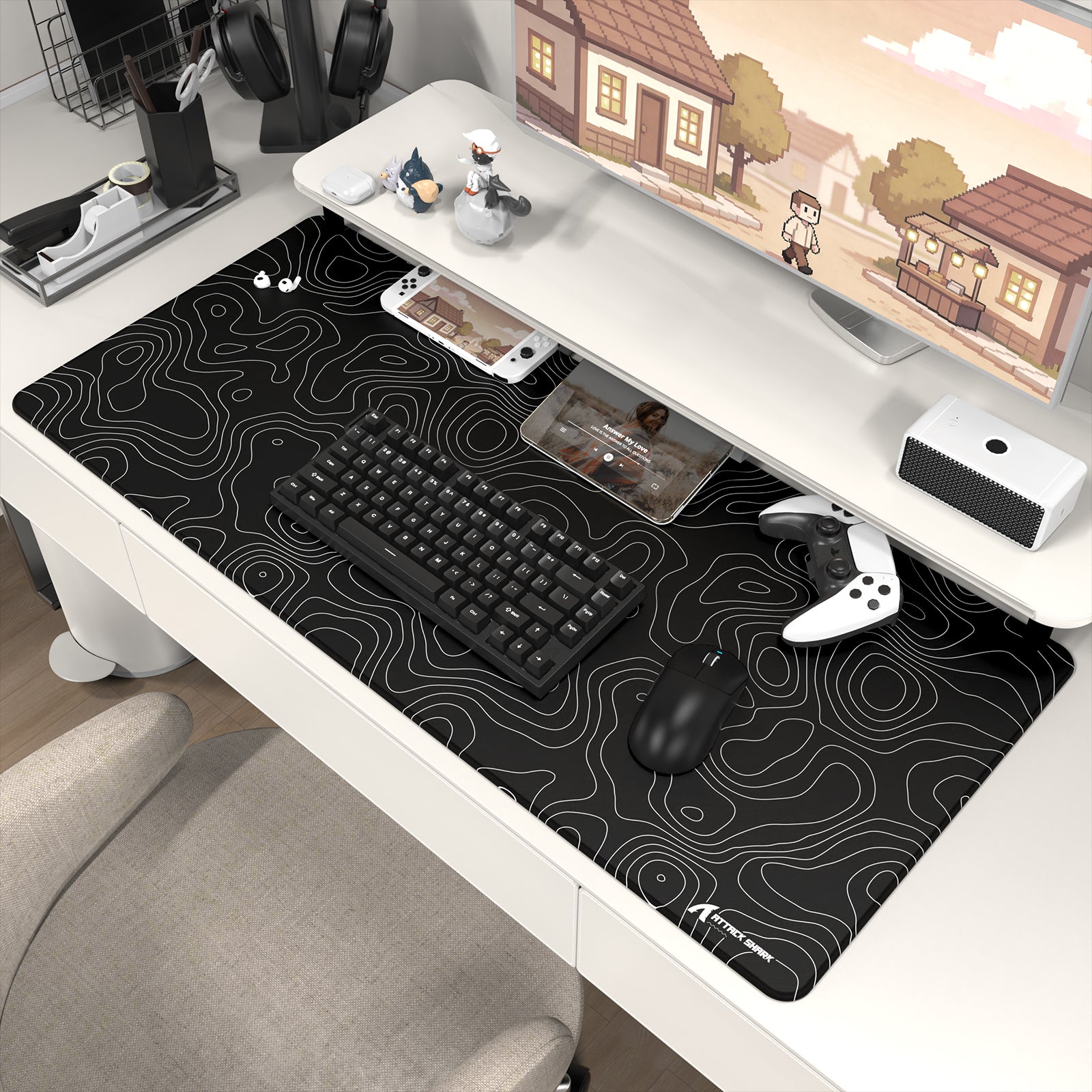 Alfombrilla para ratón de eSport ATTACK SHARK CM02PRO (900x400x4 MM)