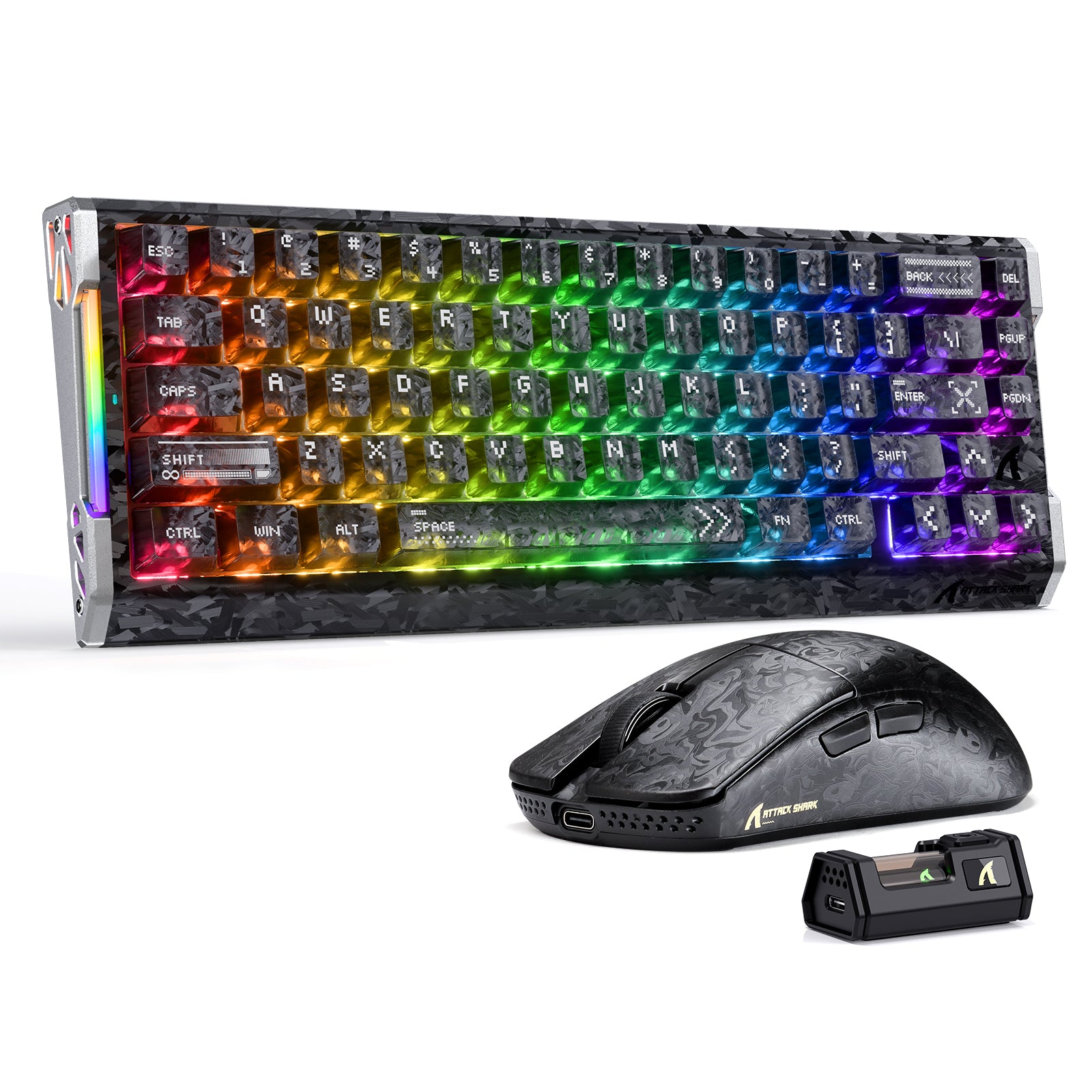 Carbon Fiber 60% HE Keyboard | 8000Hz Gaming Mouse - Attack Shark