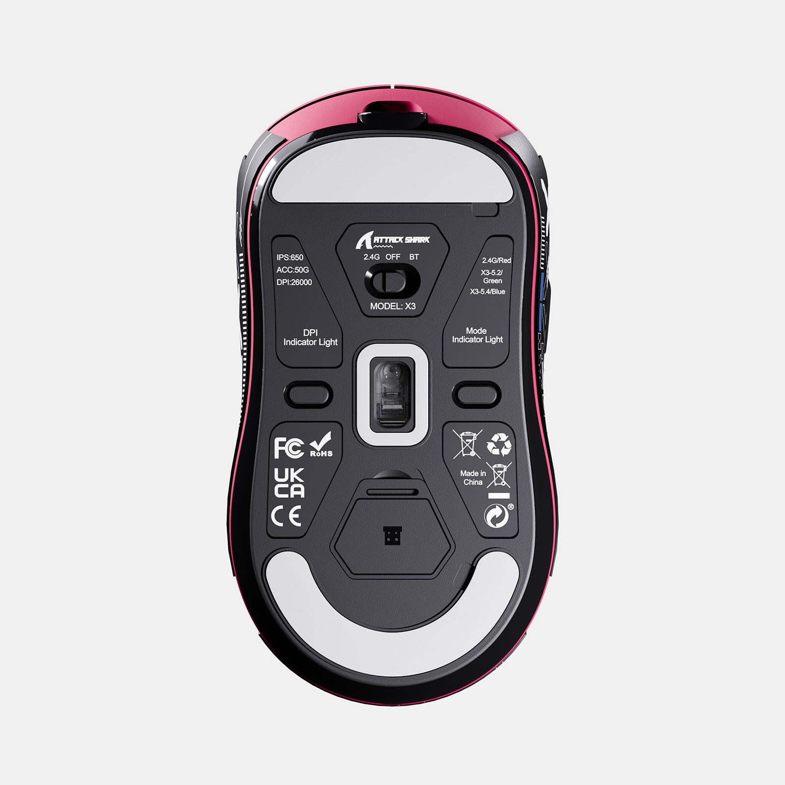 ATTACK SHARK X3 Wireless Gaming Mouse PAW3395 Superlight