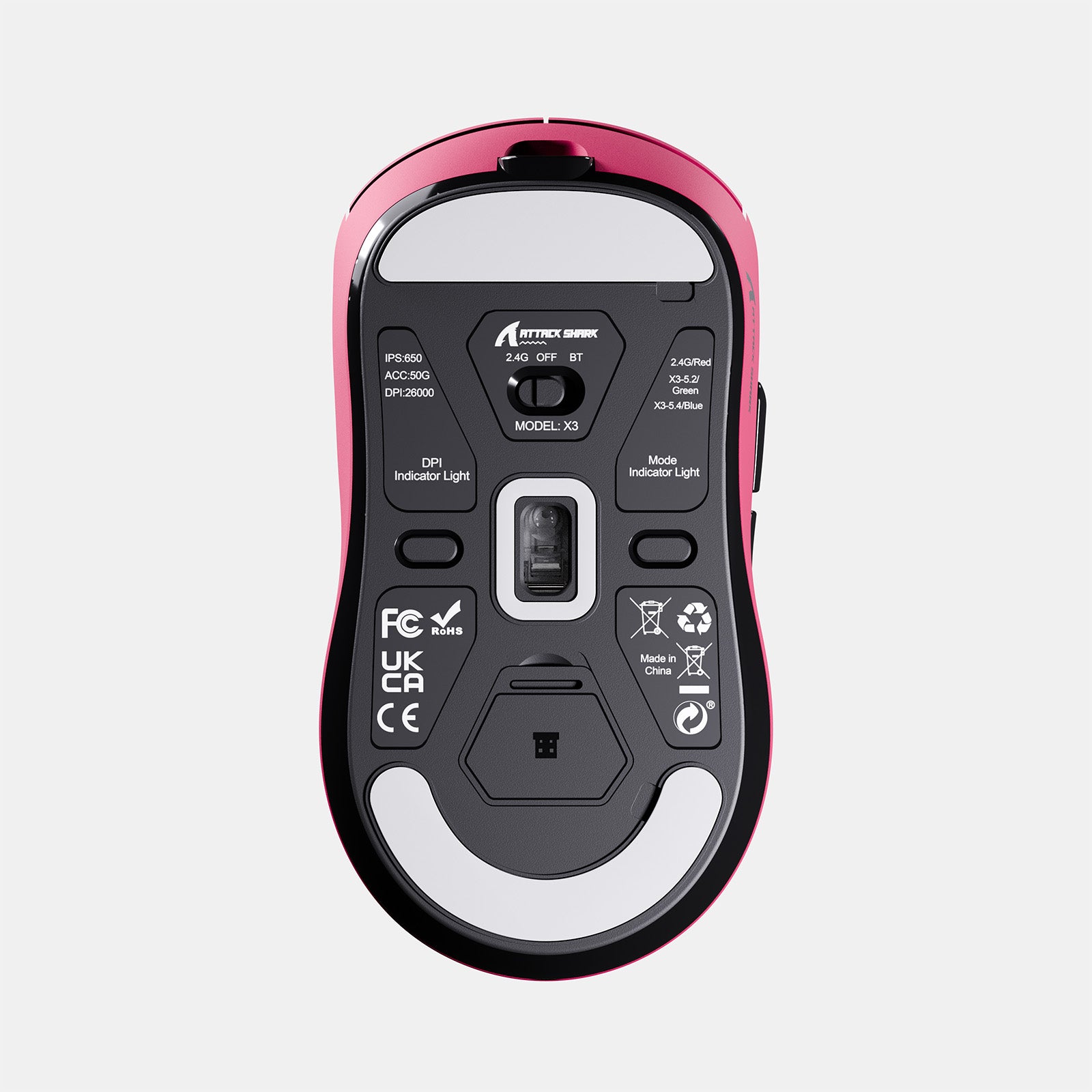 ATTACK SHARK X3 Wireless Gaming Mouse PAW3395 Superlight