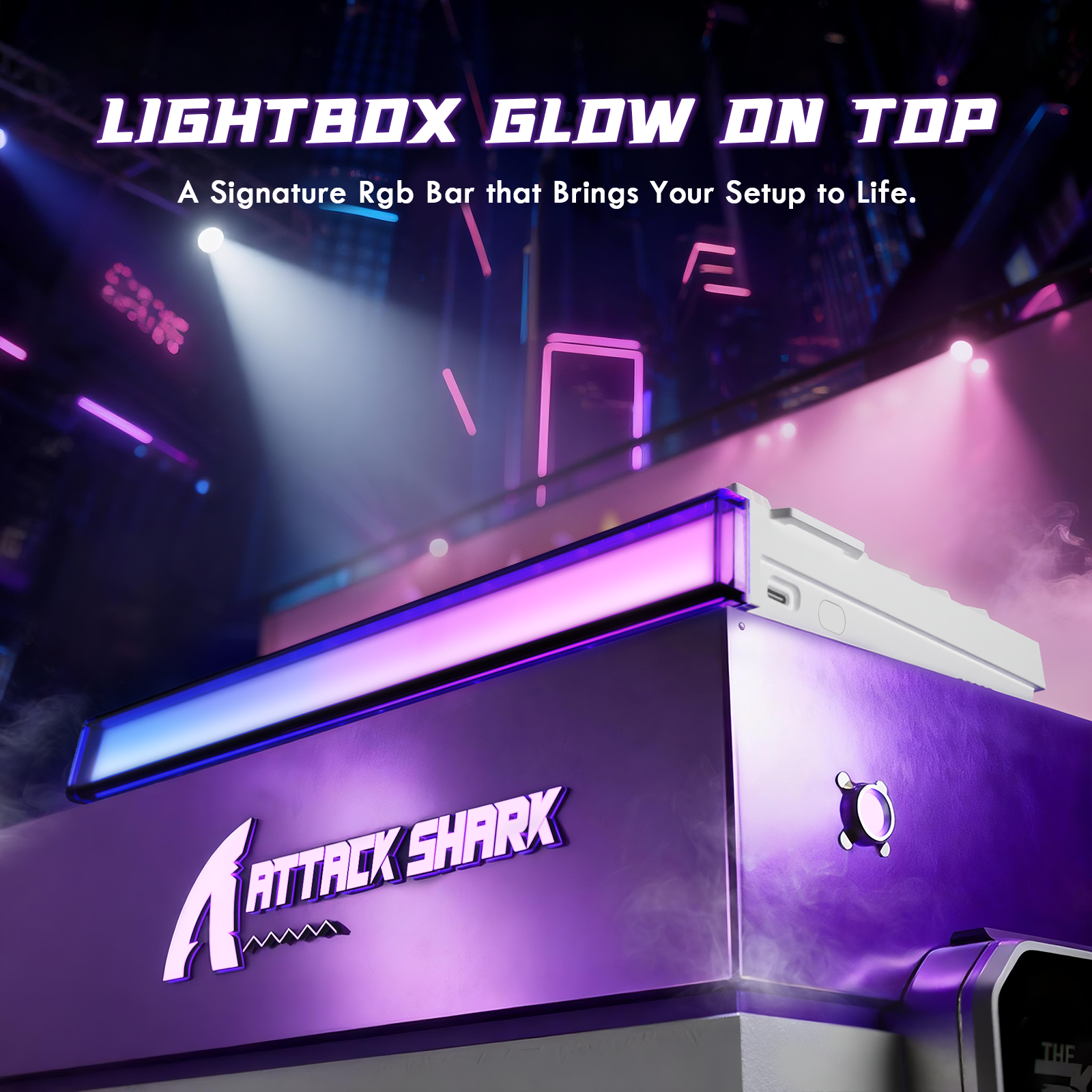 ATTACK SHARK R85 HE Rapid Trigger-Tastatur mit Magnetschalter und benutzerdefinierter Leuchtbox