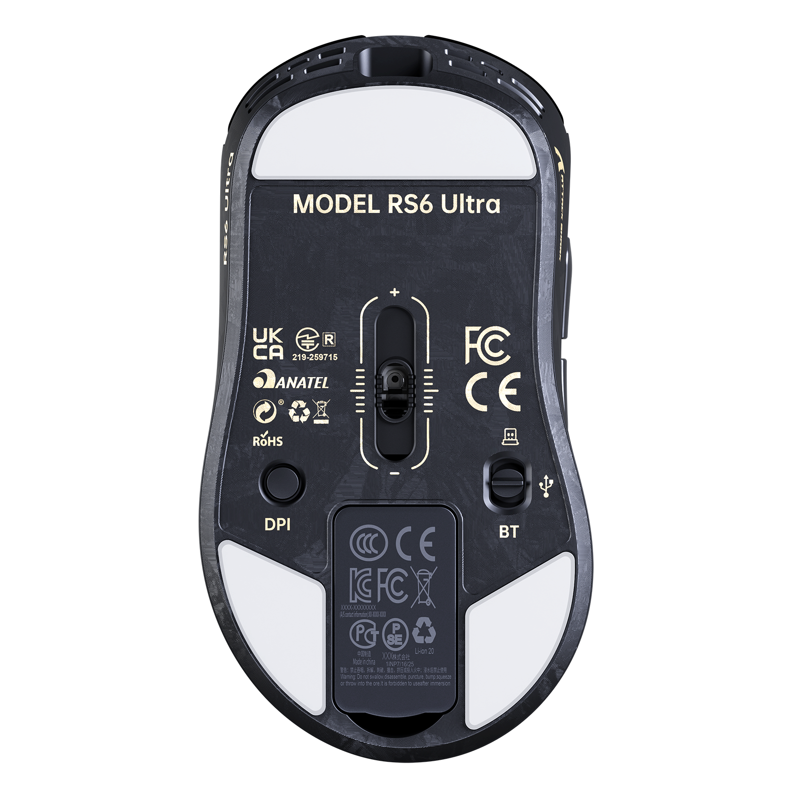 ATTACK SHARK RS6 ULTRA Carbonfaser Kabellose PAW3955MAX Gaming-Maus