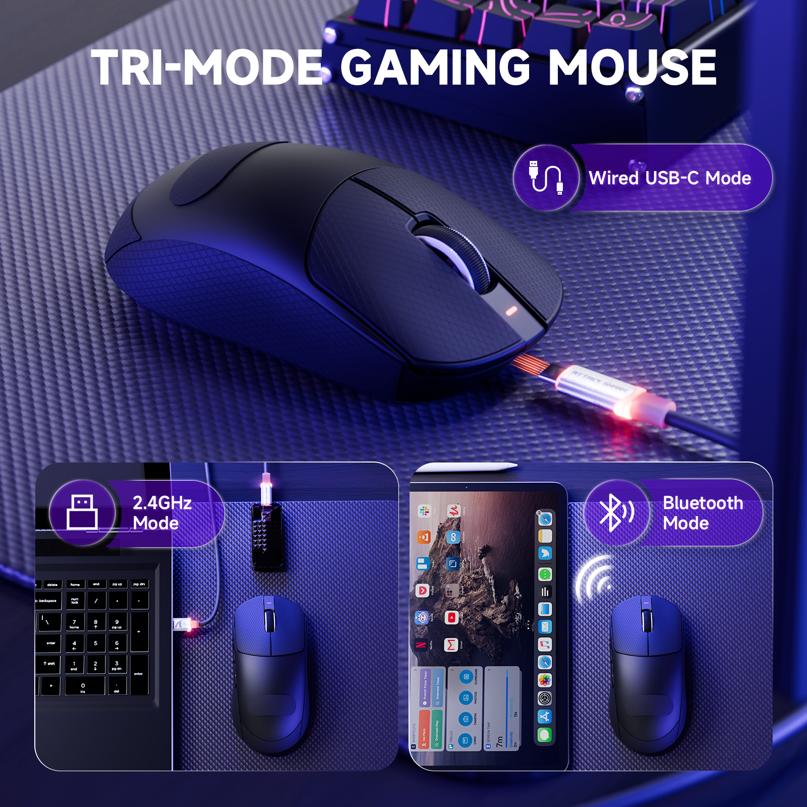 ATTACK SHARK X8PRO Ultra-Light Wireless Gaming Mouse & C06ULTRA Cable