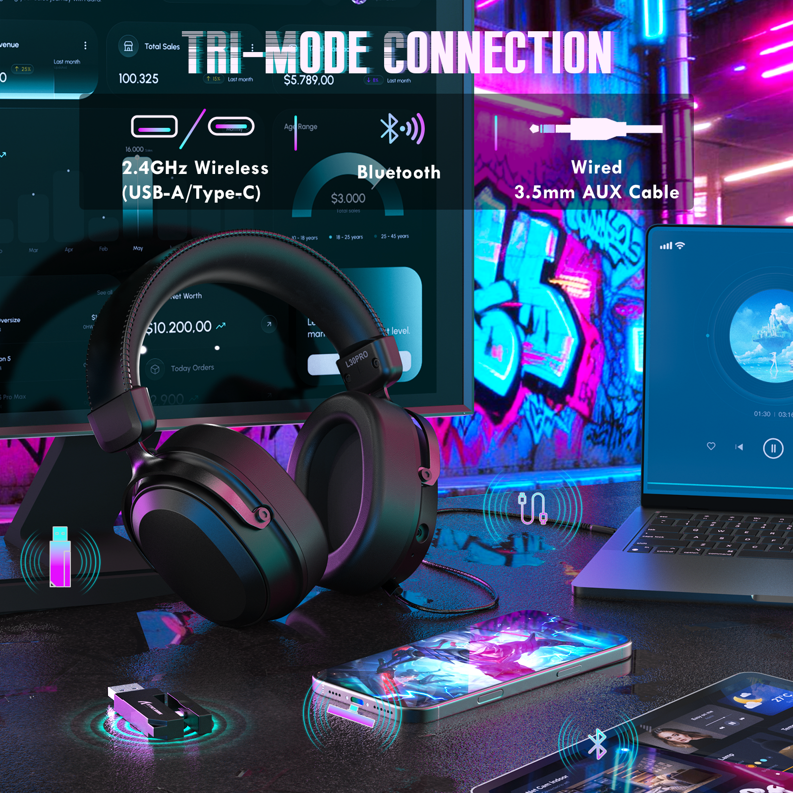 ATTACK SHARK L30PRO Wireless Gaming Headset