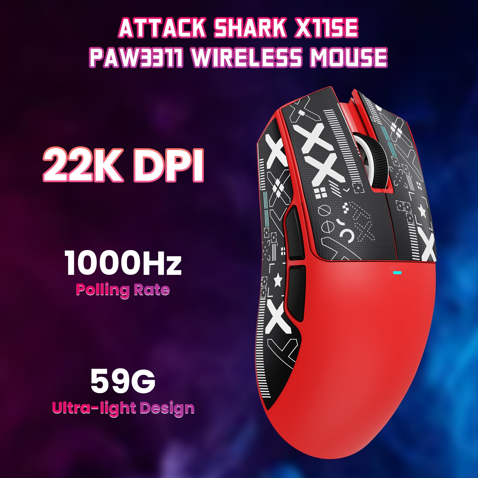 ATTACK SHARK X11SE Kabellose Gaming-Maus