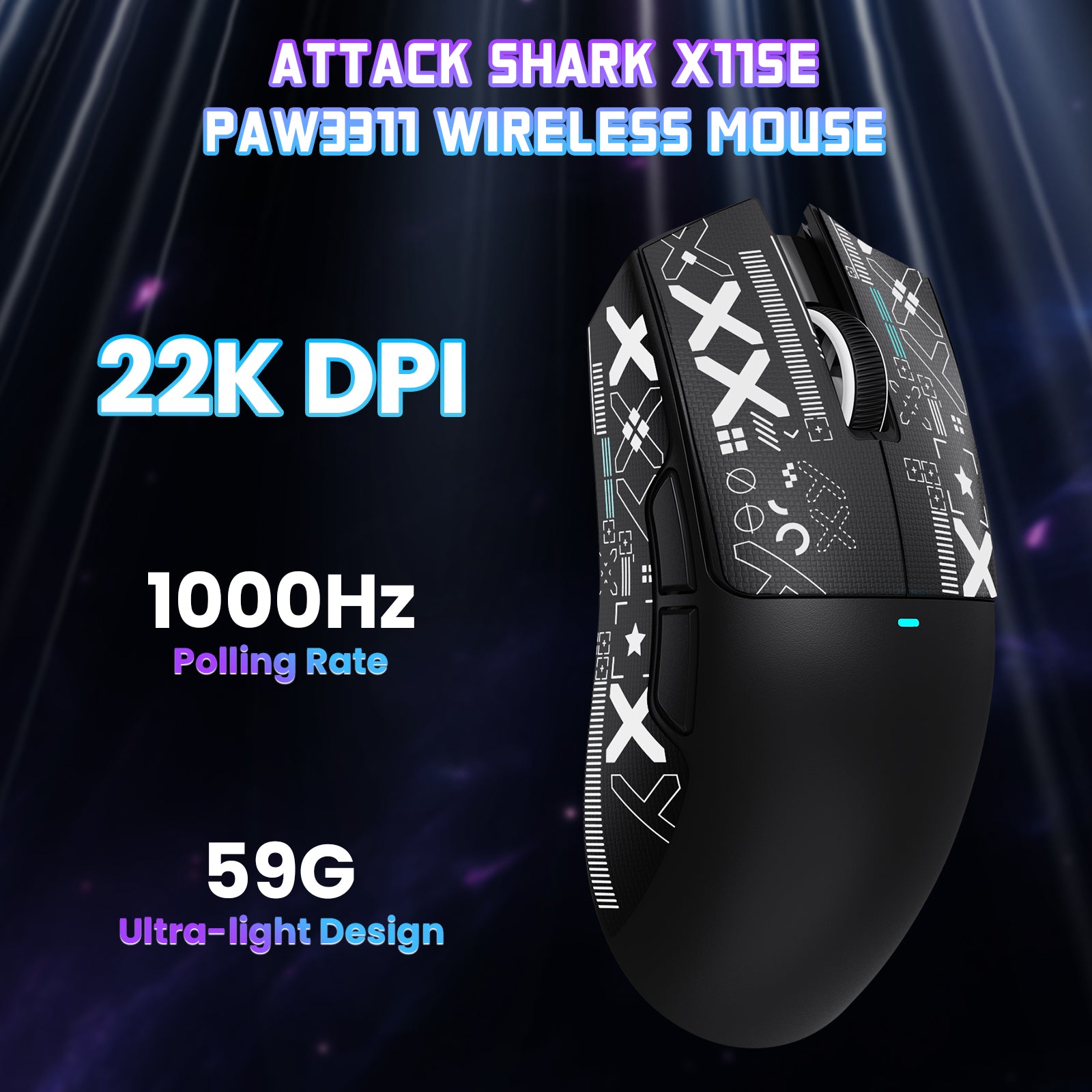 ATTACK SHARK X11SE Kabellose Gaming-Maus