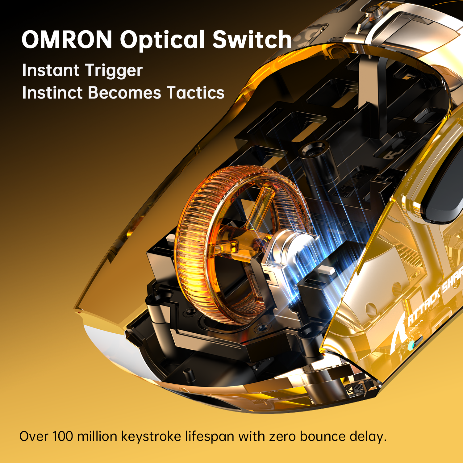 ATTACK SHARK V8 Ultra-Light Ergonomic Wireless Gaming Mouse