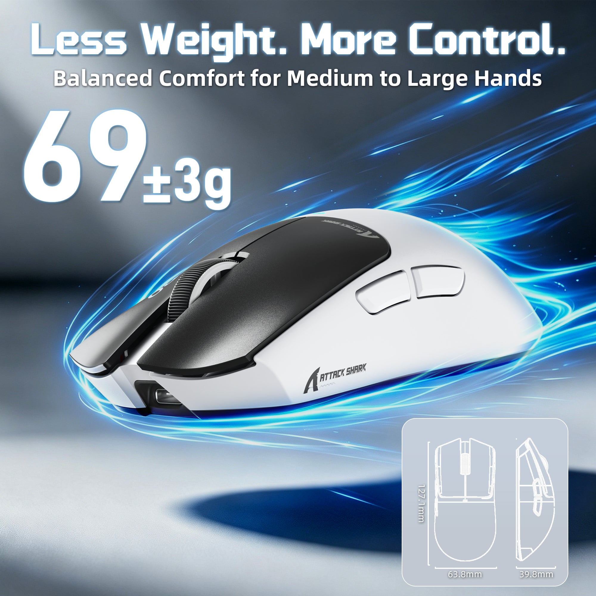 ATTACK SHARK X11 PRO V2 Wireless Gaming Mouse with TFT Display Charging Dock