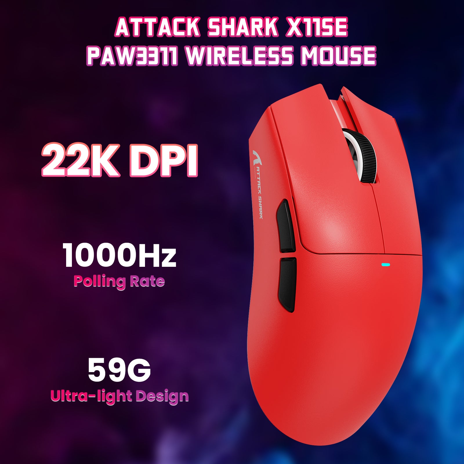 ATTACK SHARK X11SE Kabellose Gaming-Maus