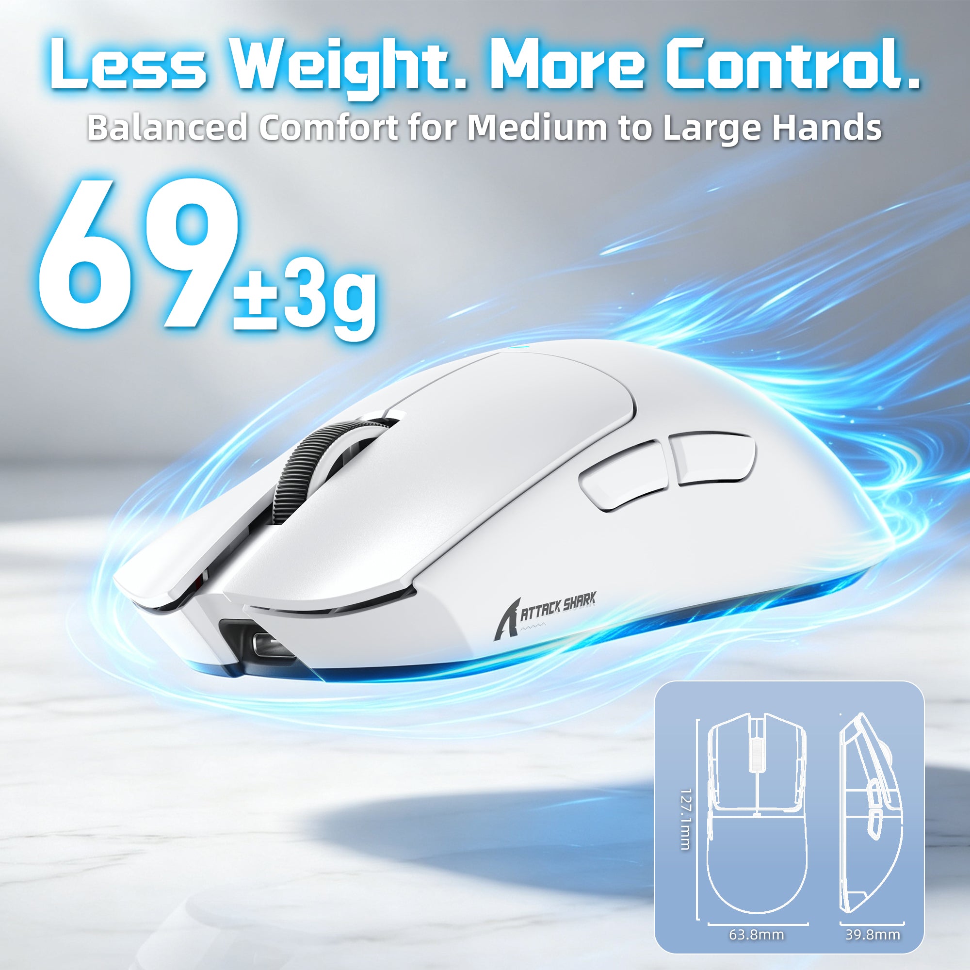 ATTACK SHARK X11 PRO V2 Wireless Gaming Mouse with TFT Display Charging Dock