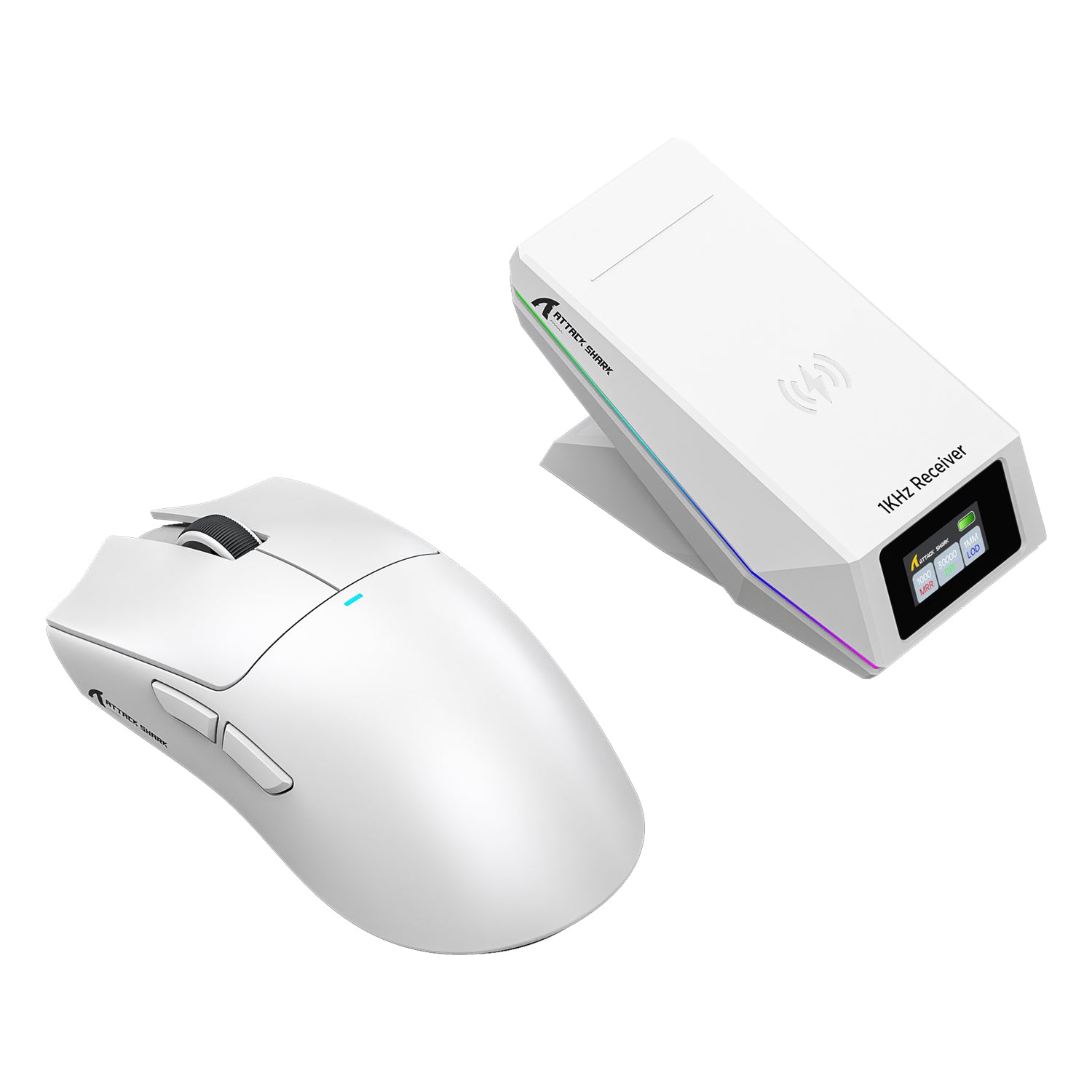 Mouse Gamer Sem Fio ATTACK SHARK X11 PRO V2 com Tela TFT e Base de Carregamento com Cabo Enrolado C06