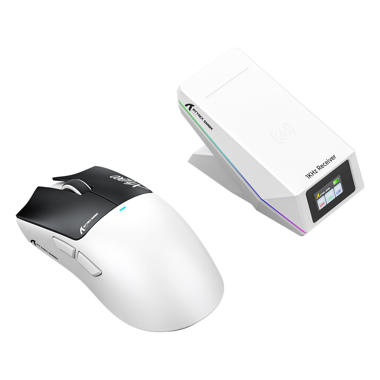 Mouse Gamer Sem Fio ATTACK SHARK X11 PRO V2 com Tela TFT e Base de Carregamento com Cabo Enrolado C06