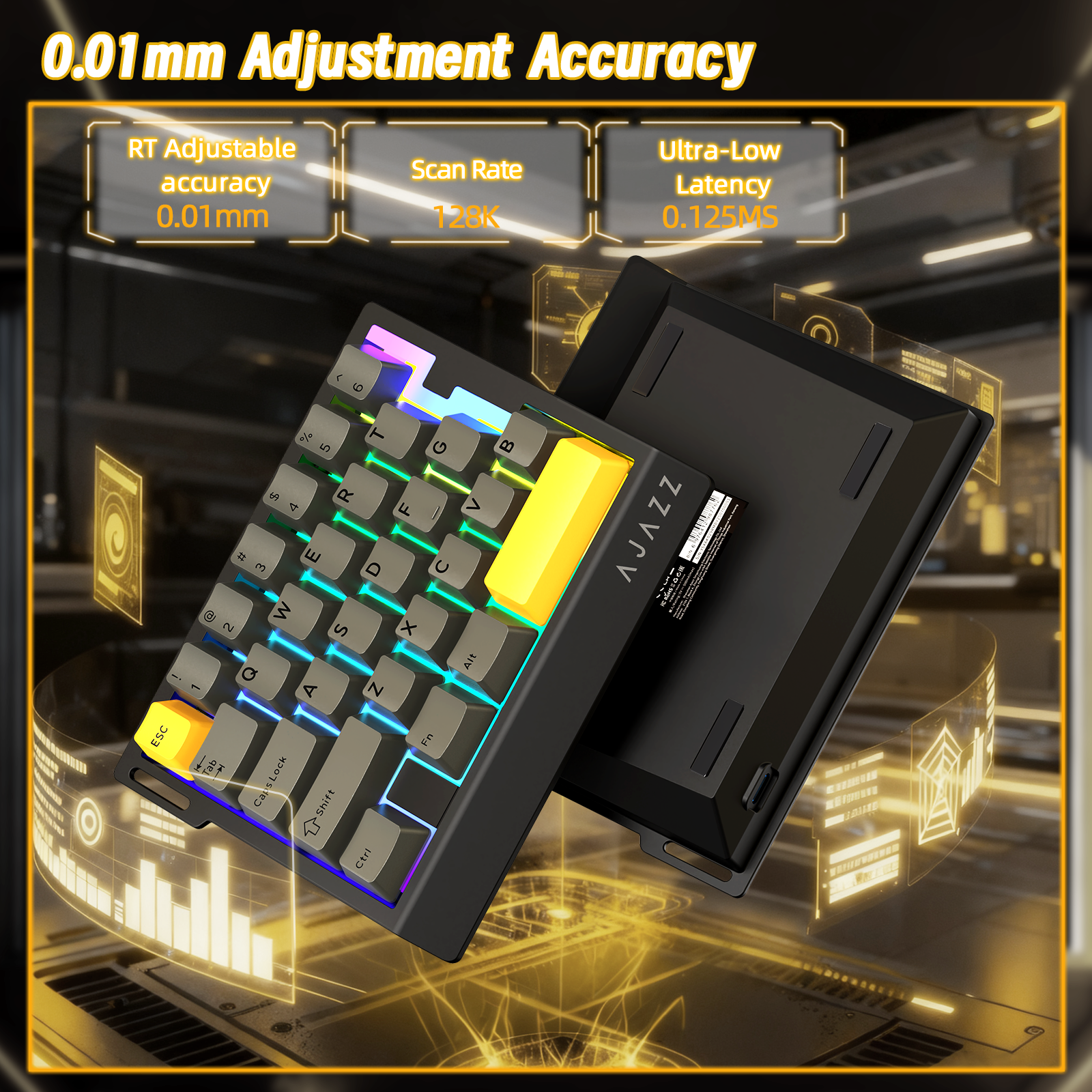 ATTACK SHARK X AJAZZ AK029 Wired One-Handed Gaming Keyboard