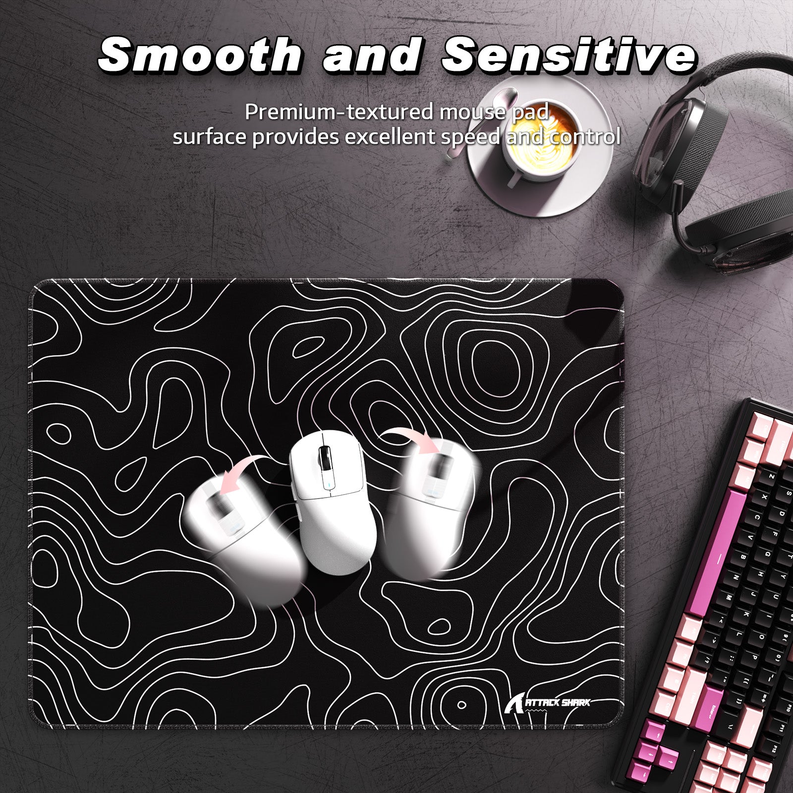 ATTACK SHARK CM02SE eSport Gaming Muismat (410x310x4 MM)