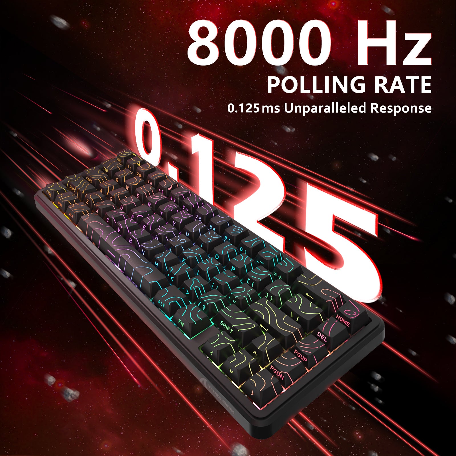 ATTACK SHARK X65 HE Magnetschalter Rapid Trigger-Tastatur