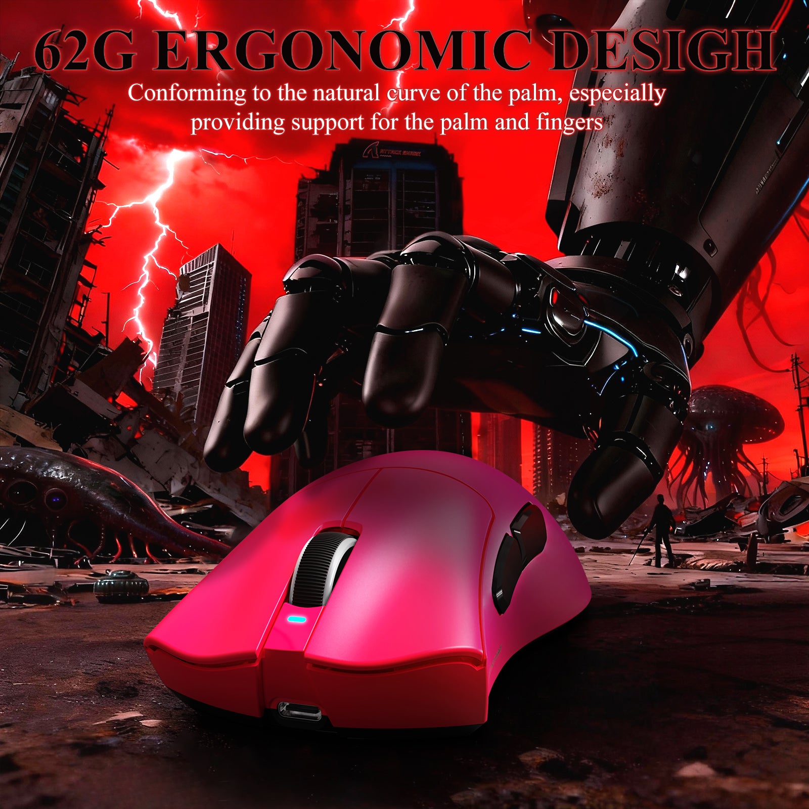 ATTACK SHARK V3PRO 超軽量トライモードゲーミングマウス(充電ドック付き)