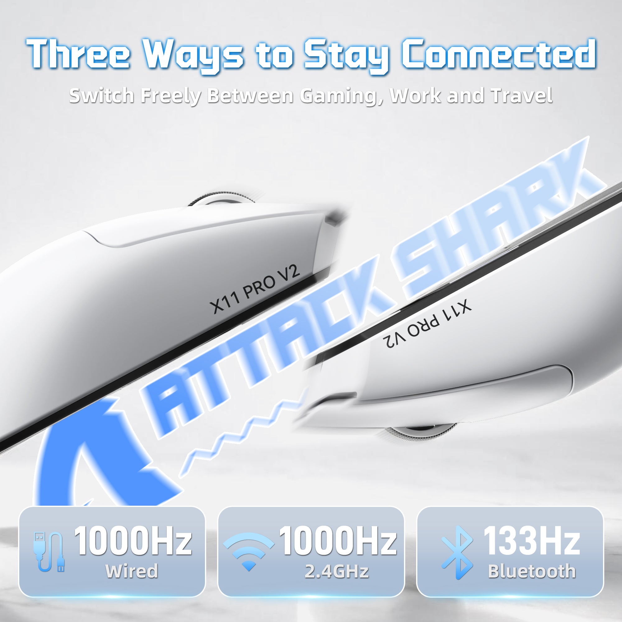 ATTACK SHARK X11 PRO V2 Wireless Gaming Mouse with TFT Display Charging Dock