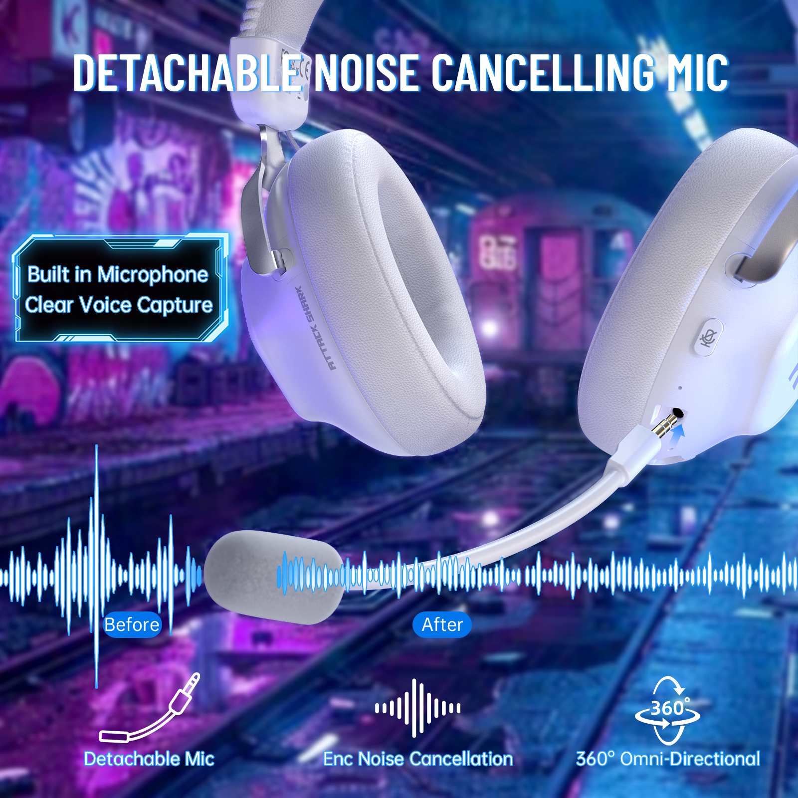 ATTACK SHARK L50PRO Tri-Mode Wireless Gaming Headset