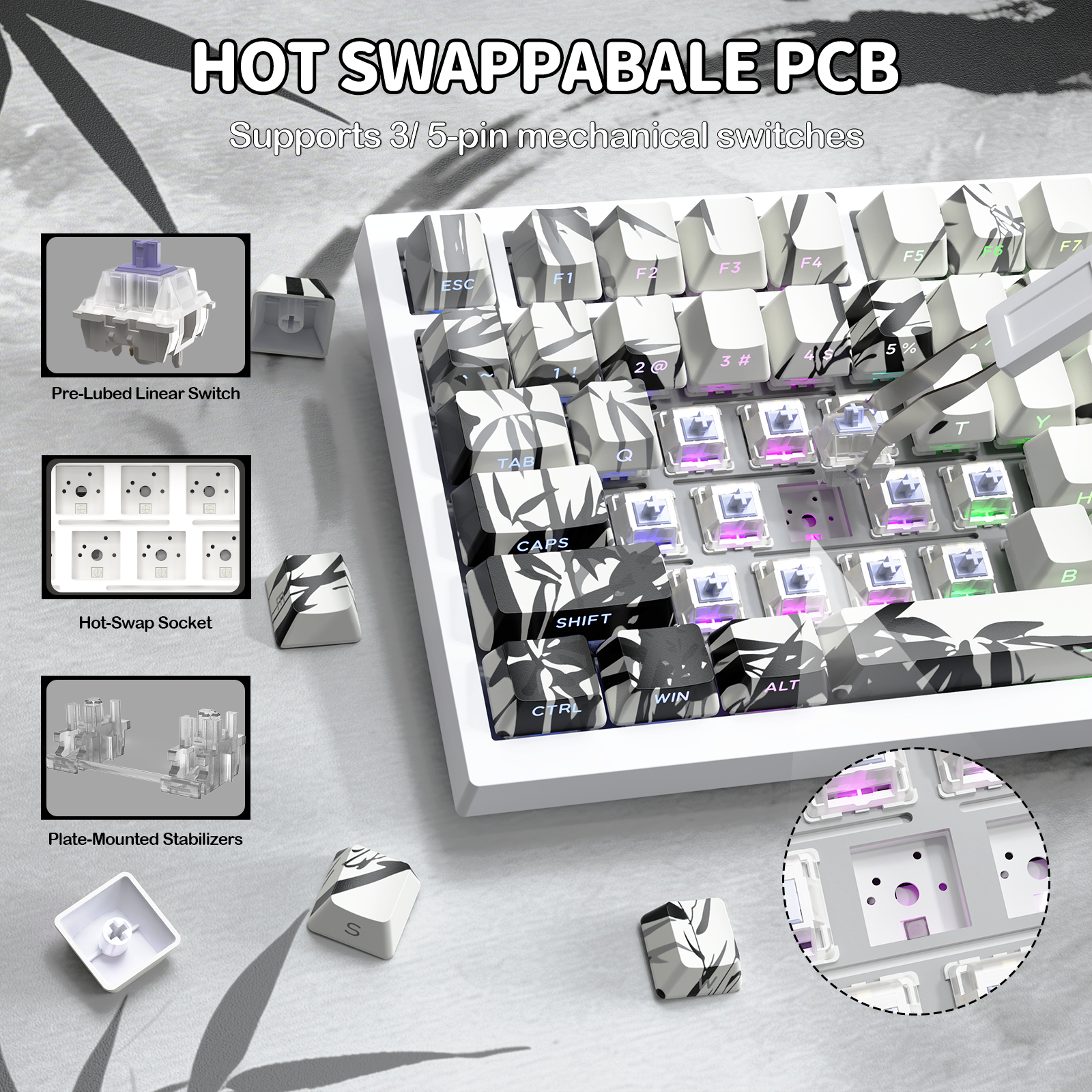 ATTACK SHARK X820Ultra Tri-mode 가스켓 기계식 키보드