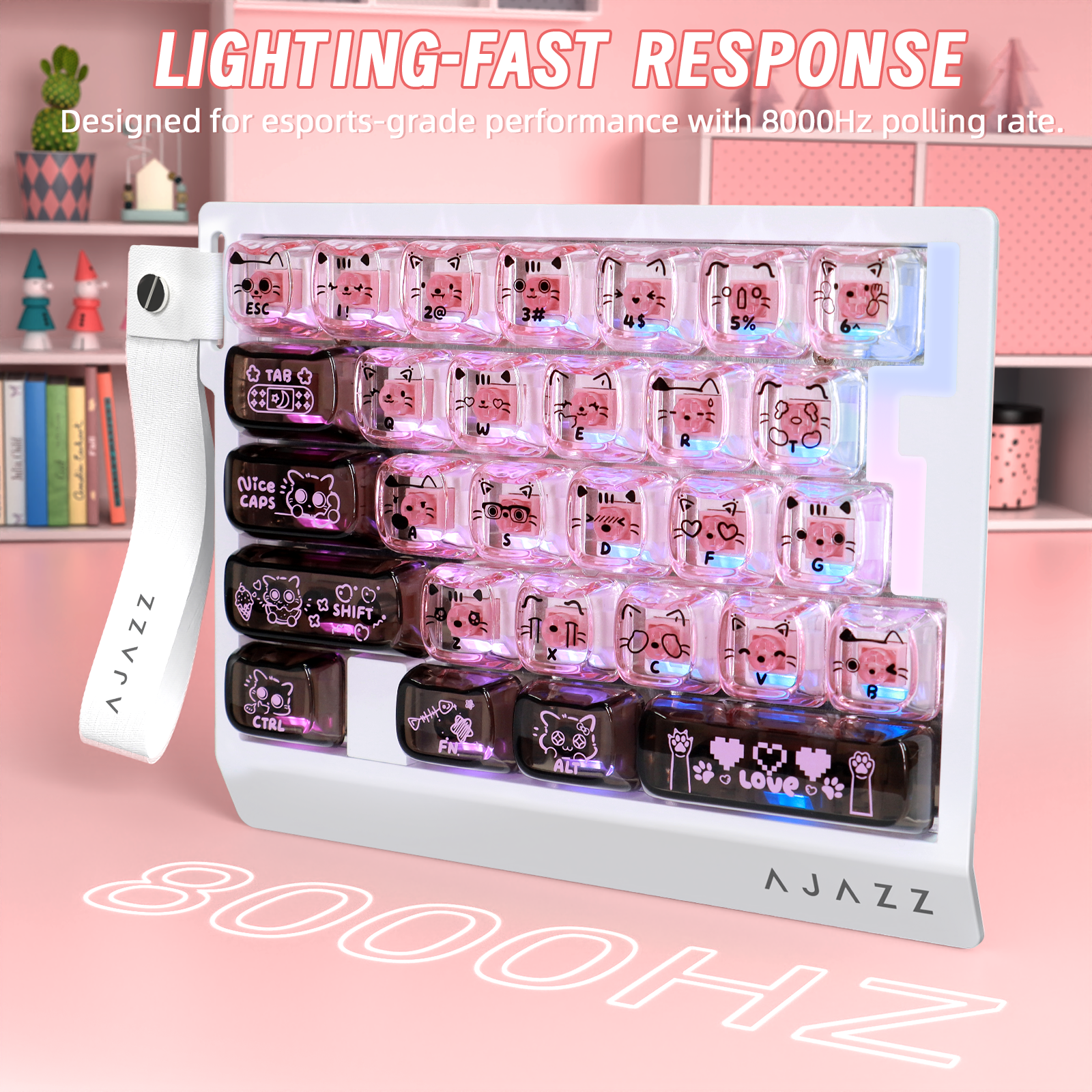 ATTACK SHARK X AJAZZ AK029 Wired One-Handed Gaming Keyboard