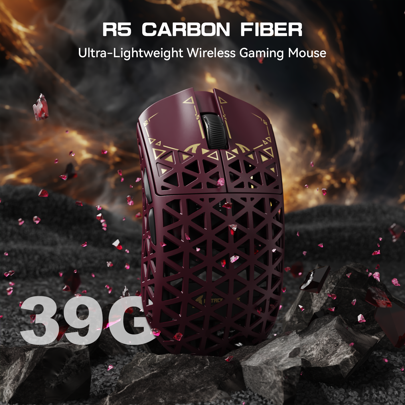 ATTACK SHARK R5 Ultra Carbon Fiber Wireless 8K PAW3950MAX Gaming Mouse