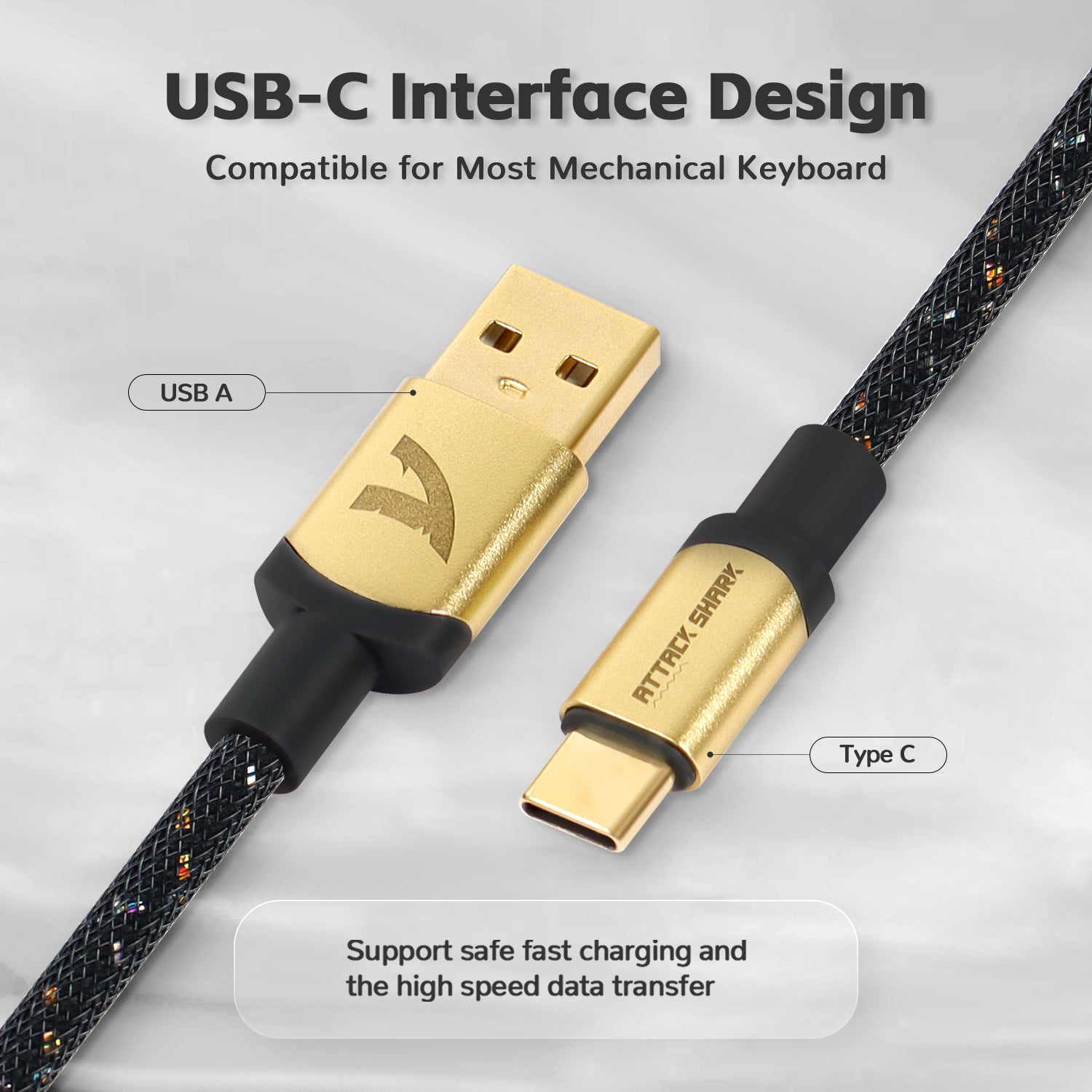 ATTACK SHARK C03 COILED CABLE