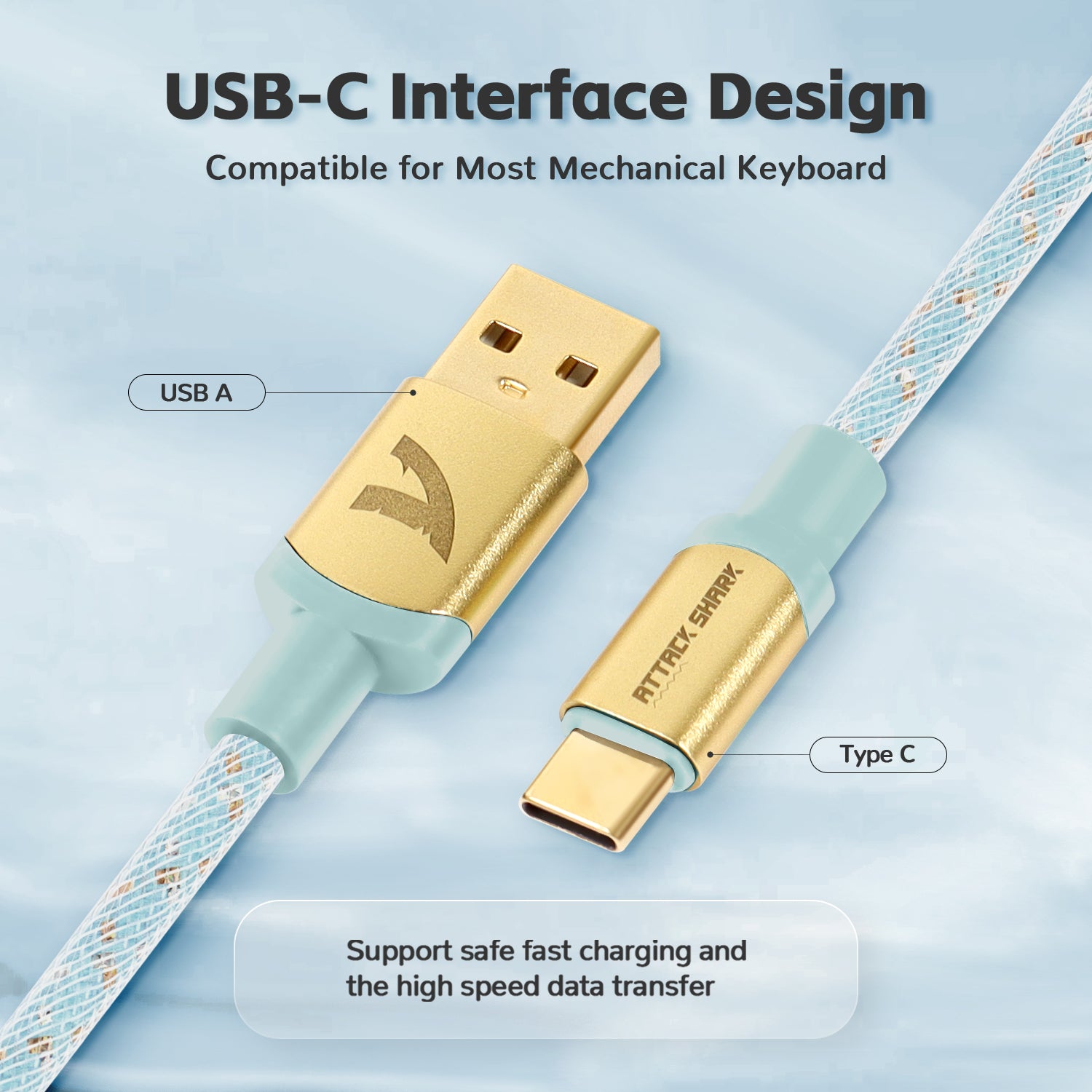 ATTACK SHARK C03 COILED CABLE