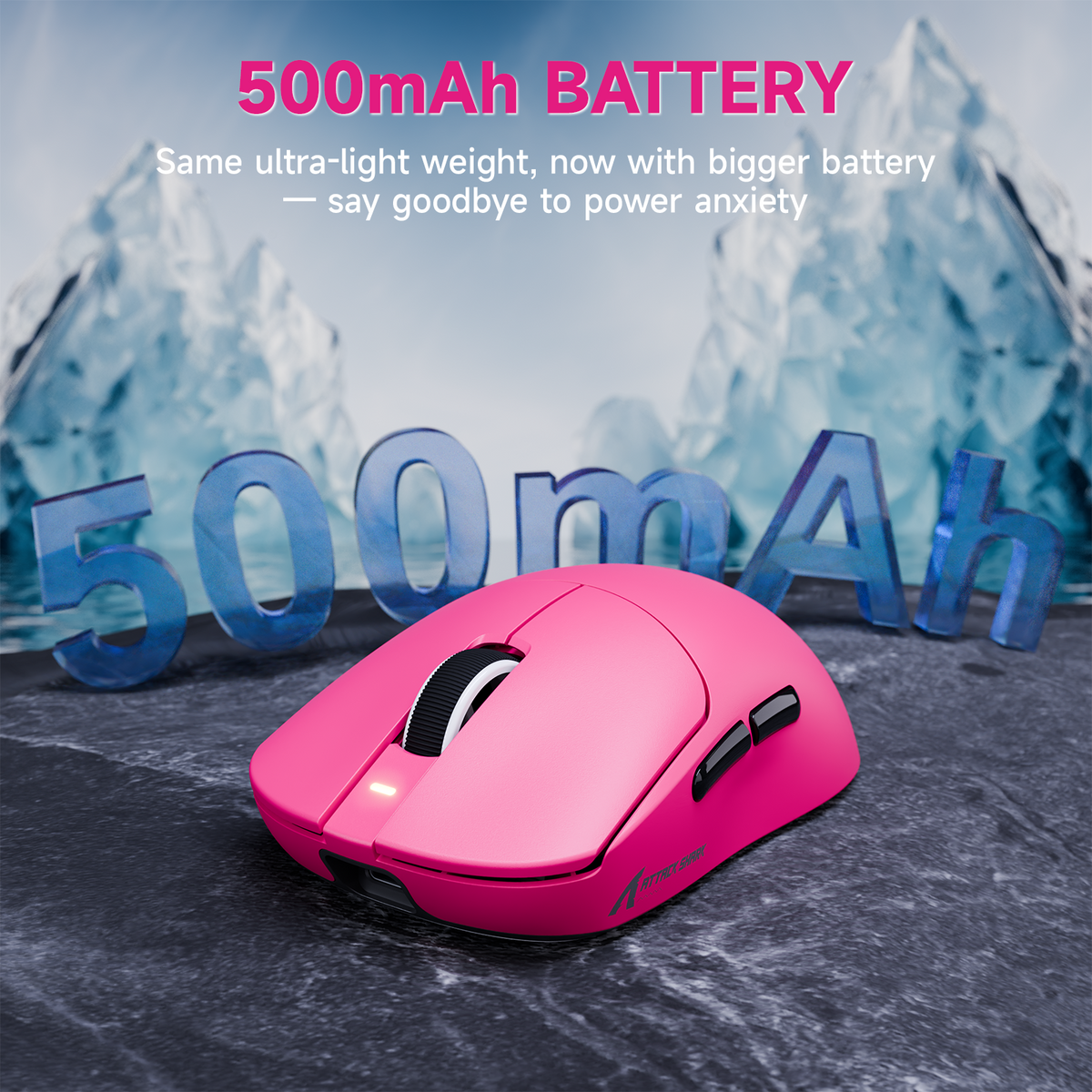 Mouse gamer sem fio de três modos ATTACK SHARK X8 PLUS com cabo C06 ULTRA