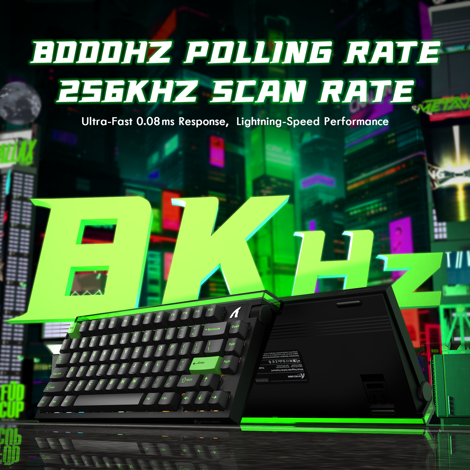 ATTACK SHARK R85 HE ラピッドトリガーキーボード マグネティックスイッチ(カスタムライトボックス付き)