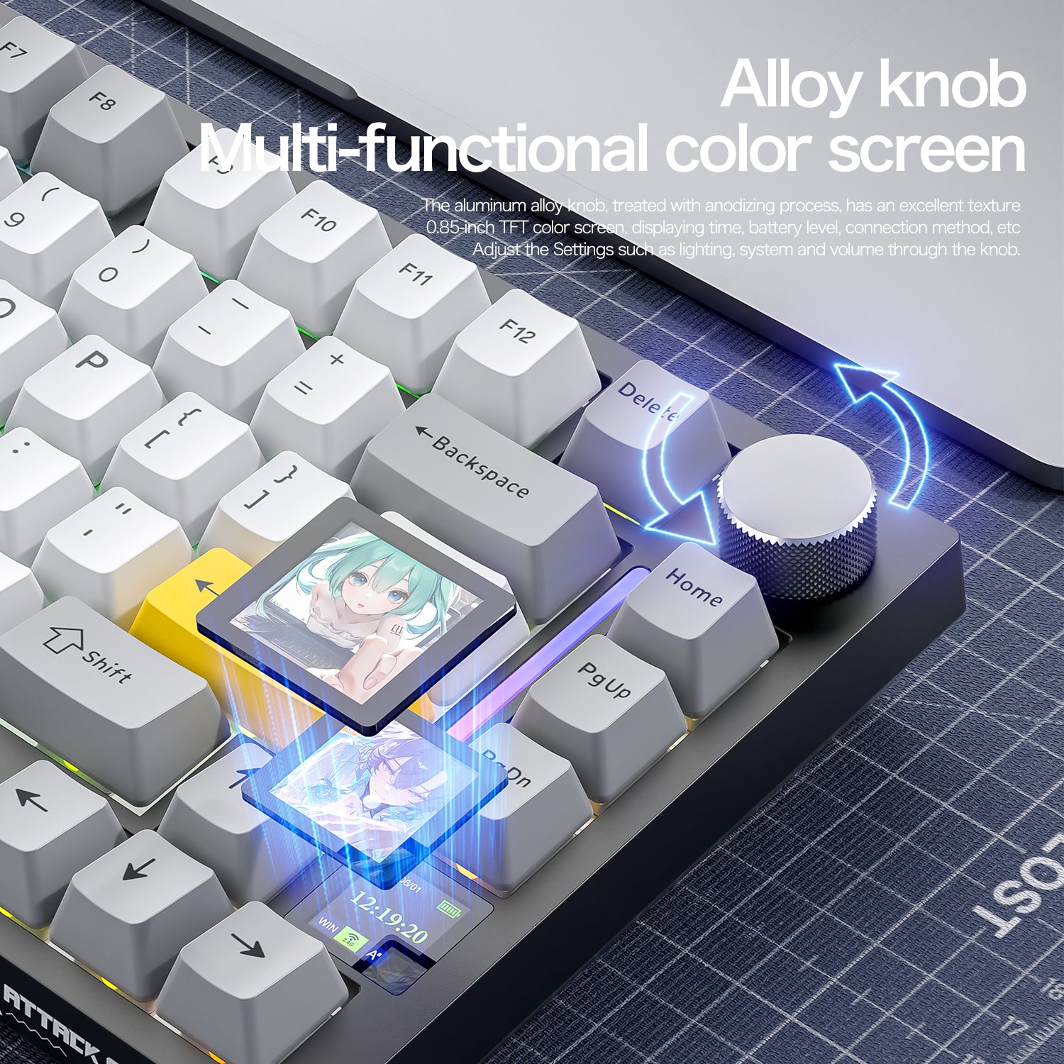 Teclado mecánico ATTACK SHARK X820ULTRA con cable en espiral C01ULTRA