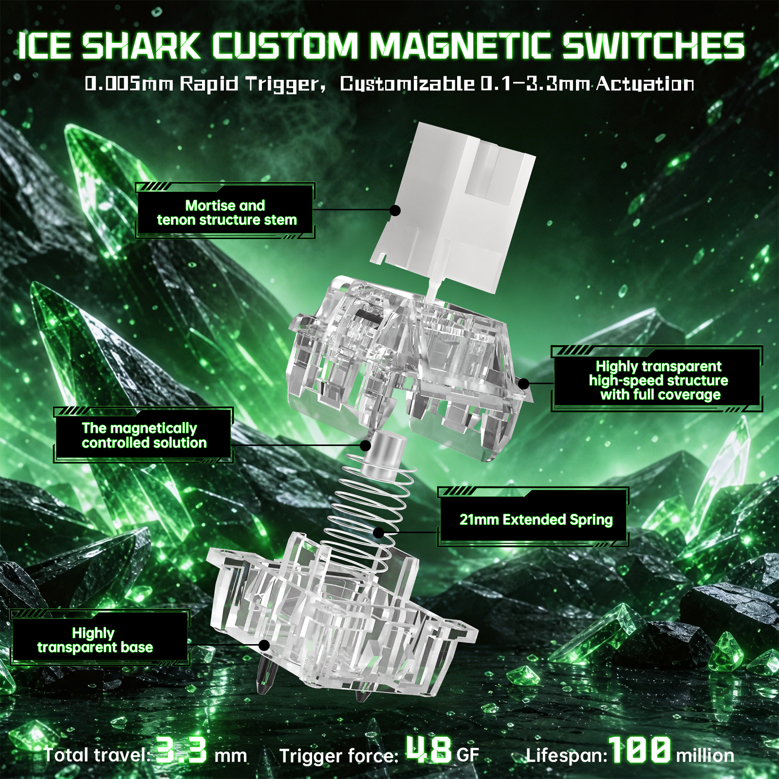 ATTACK SHARK R98 HE カーボンファイバー有線ラピッドトリガー磁気スイッチキーボード C01 Ultra RGB コイルケーブル付き