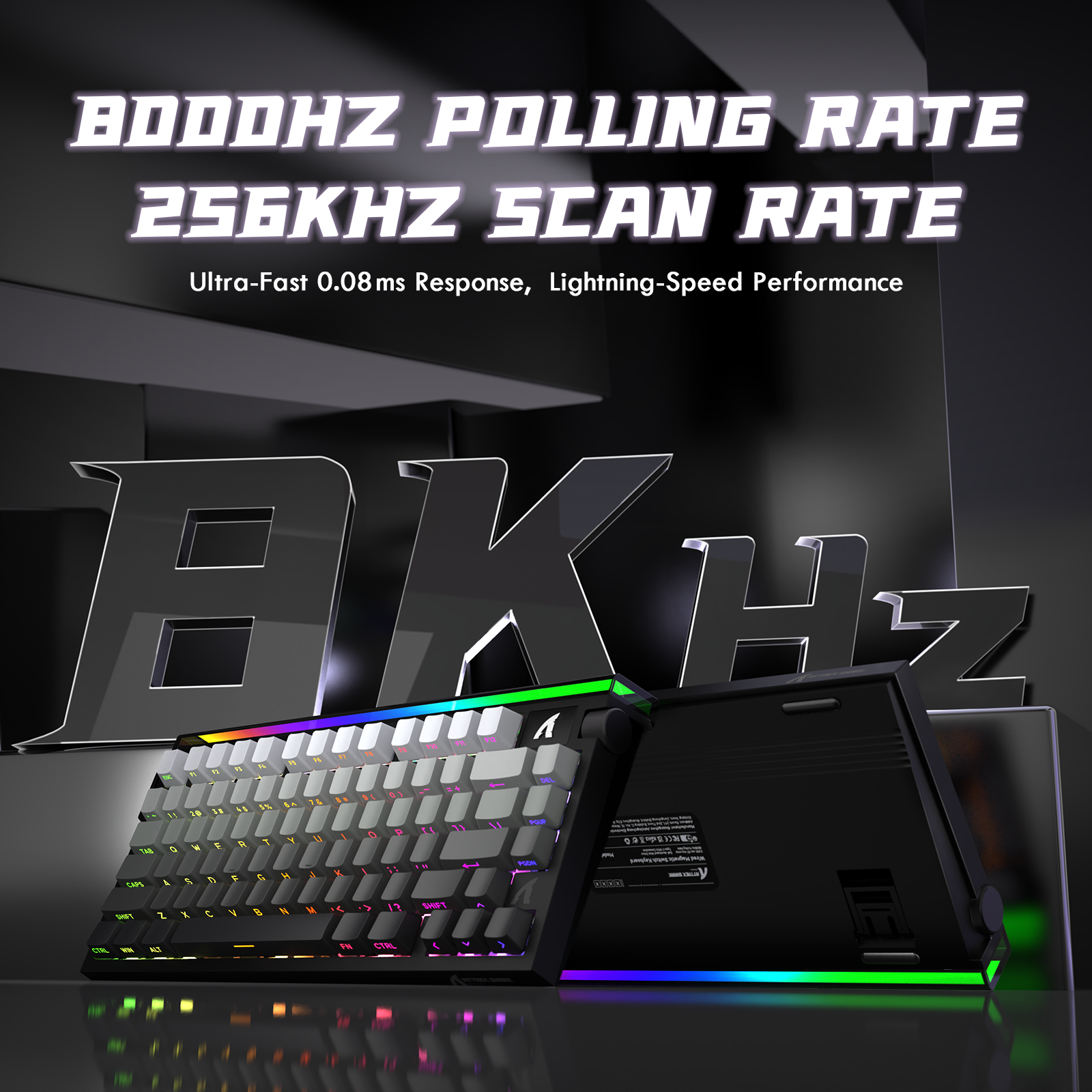 ATTACK SHARK R85 HE Rapid Trigger-Tastatur mit Magnetschalter und benutzerdefinierter Leuchtbox