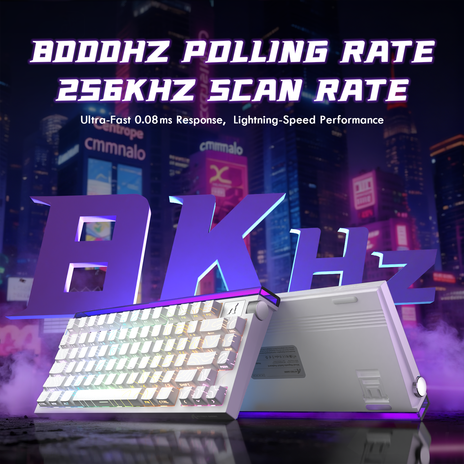 ATTACK SHARK R85 HE Rapid Trigger-Tastatur mit Magnetschalter und benutzerdefinierter Leuchtbox