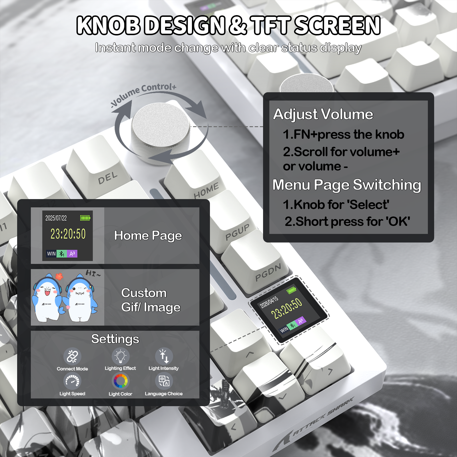 ATTACK SHARK X820Ultra Tri-mode 가스켓 기계식 키보드