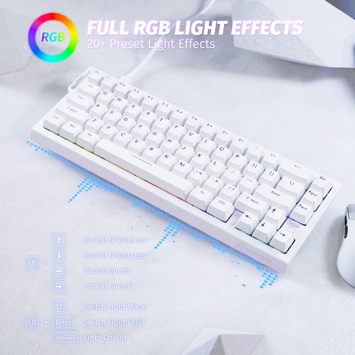 ATTACK SHARK X68 HE Tastiera Rapid Trigger con Switch Magnetico