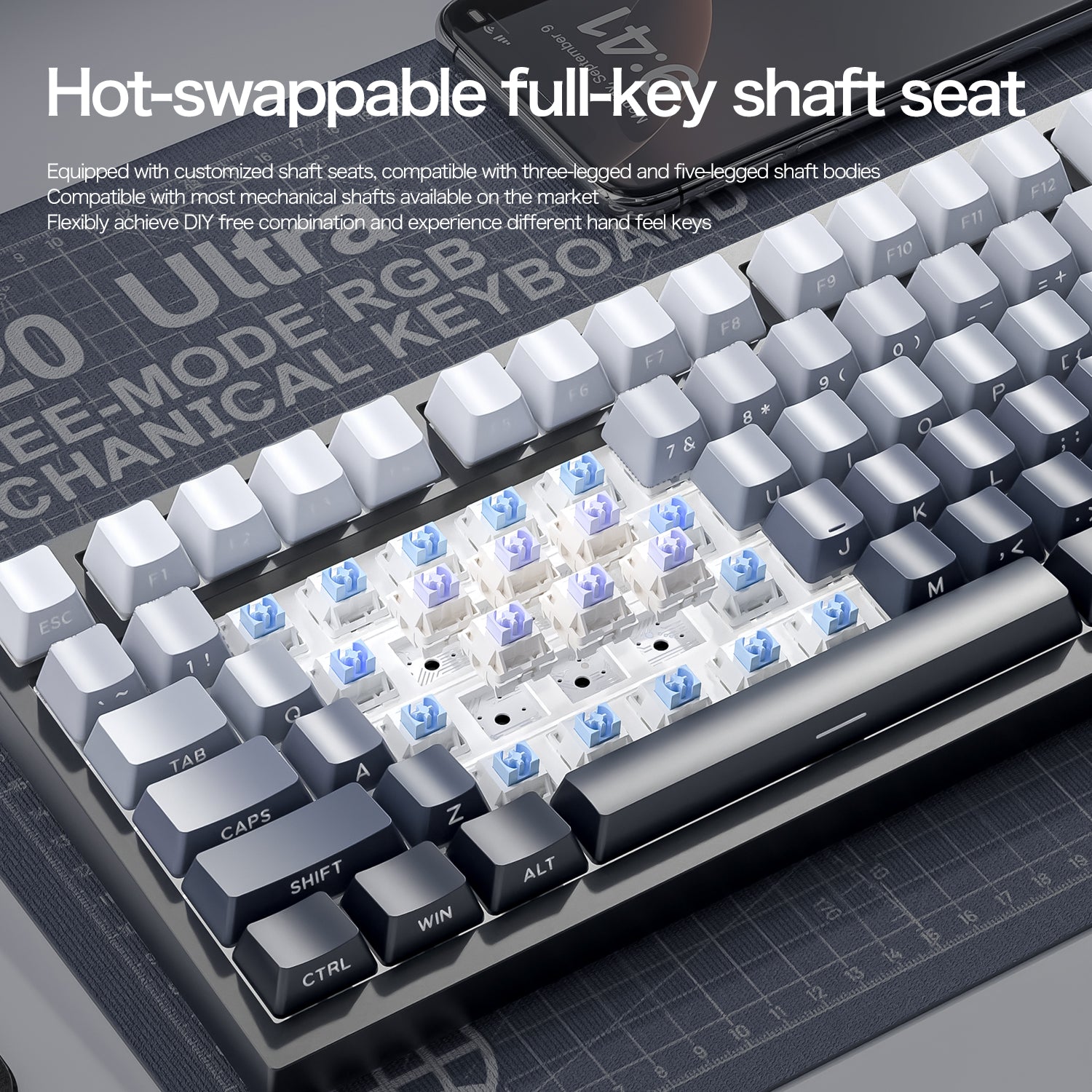 Teclado mecánico ATTACK SHARK X820ULTRA con cable en espiral C01ULTRA