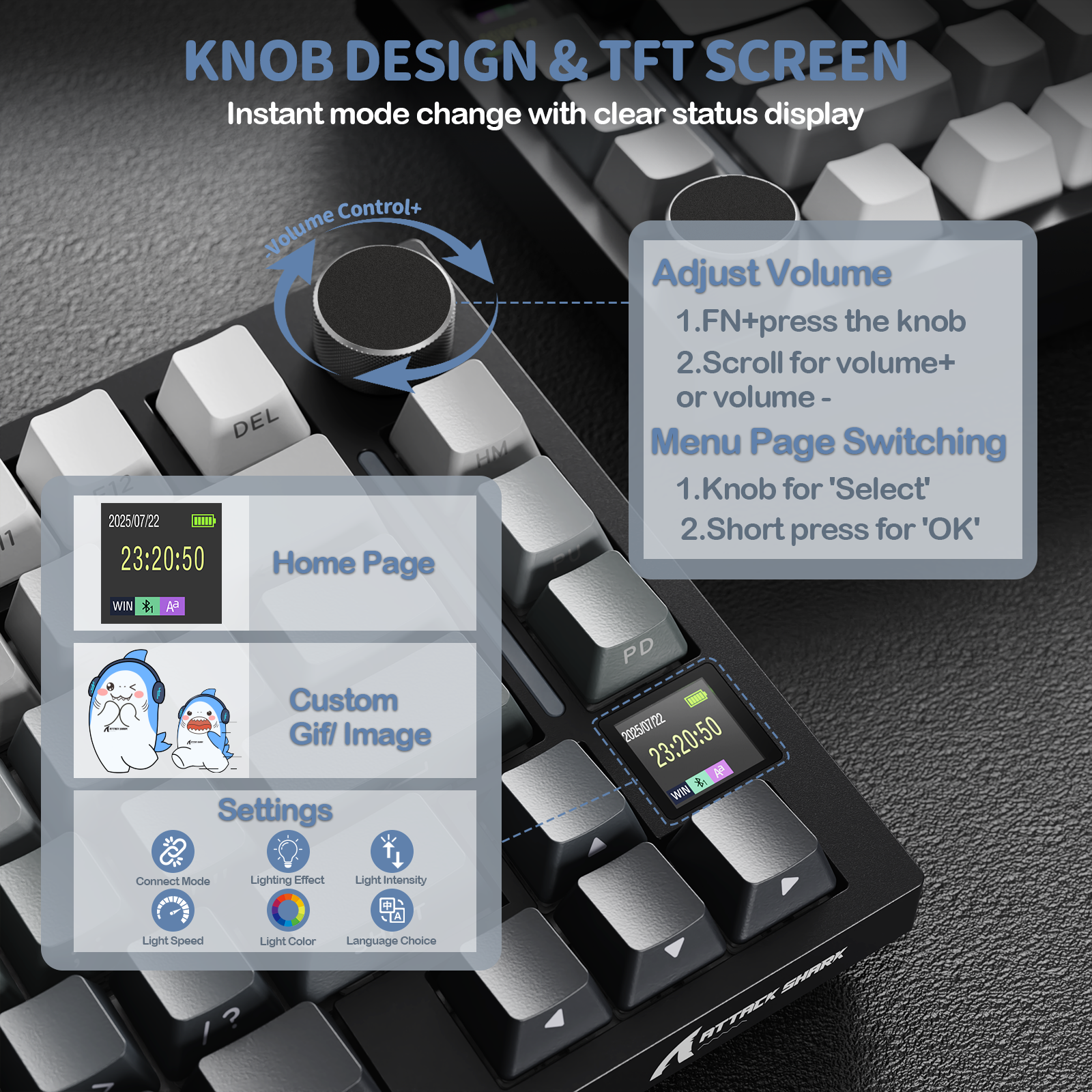 ATTACK SHARK X820Ultra Tri-mode 가스켓 기계식 키보드