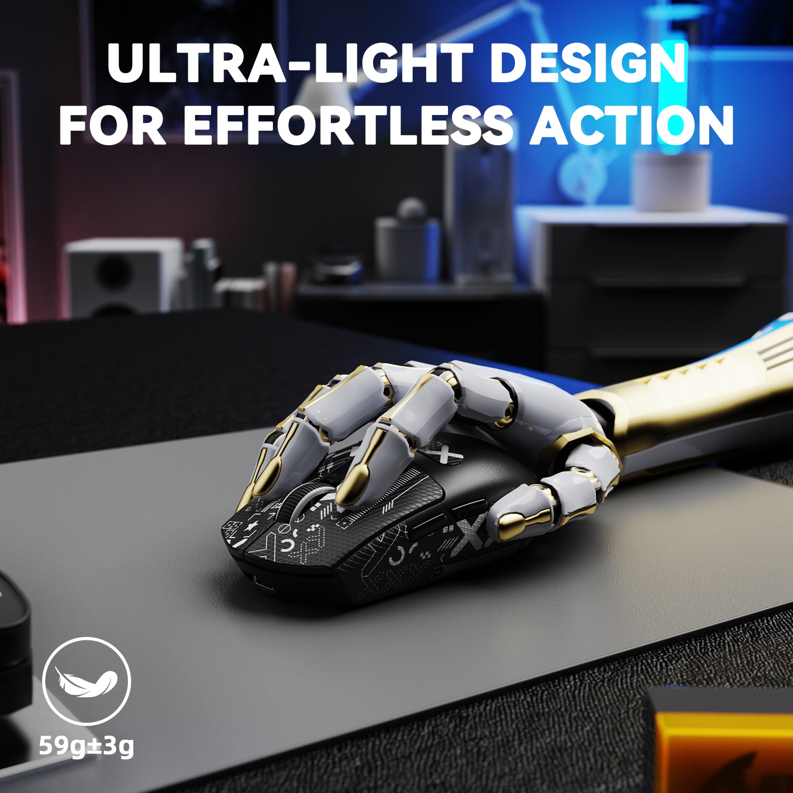 ATTACK SHARK G3PRO Tri-mode Wireless Gaming Mouse with Charge Dock 25000 DPI Ultra Lightweight