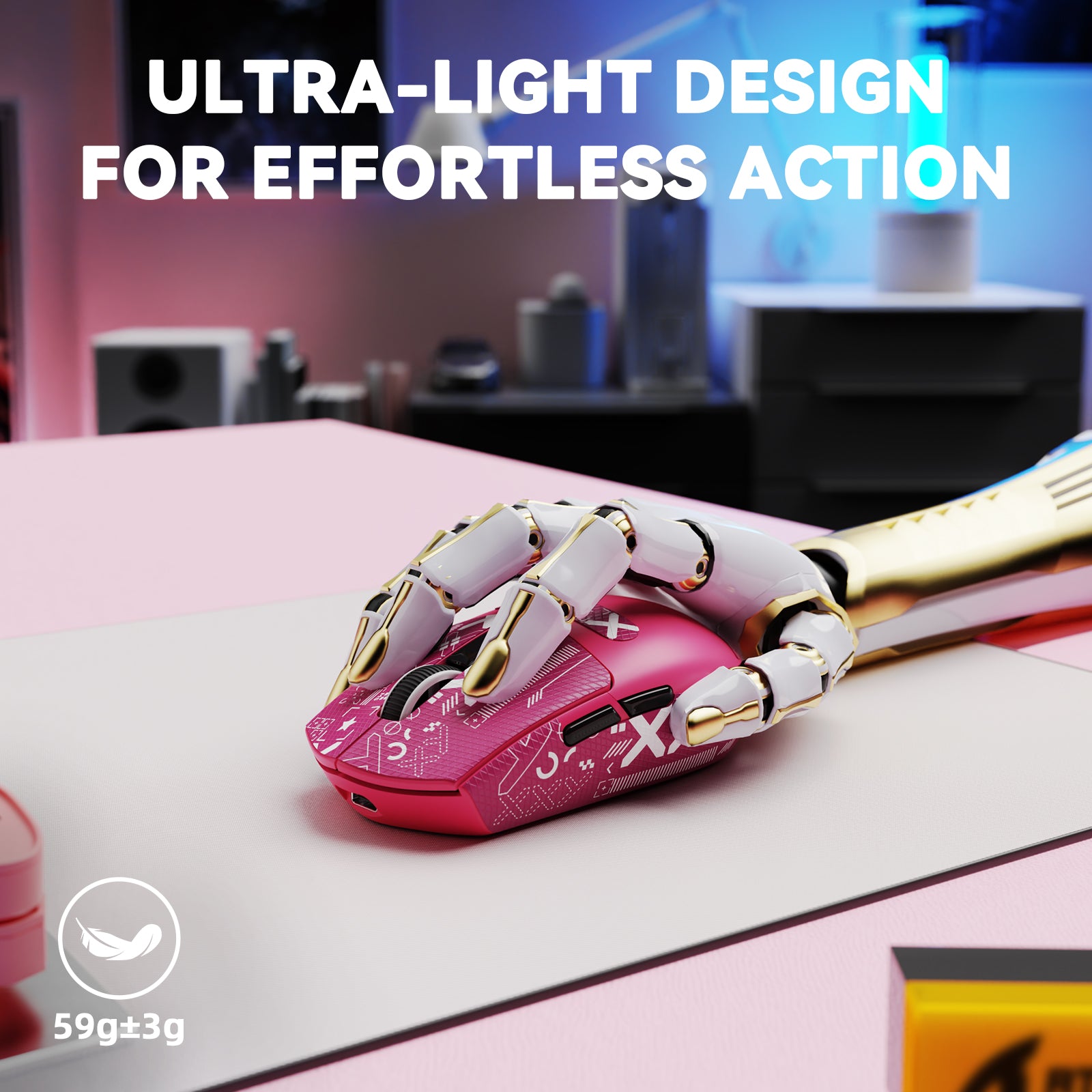 ATTACK SHARK G3PRO Tri-mode Wireless Gaming Mouse with Charge Dock 25000 DPI Ultra Lightweight