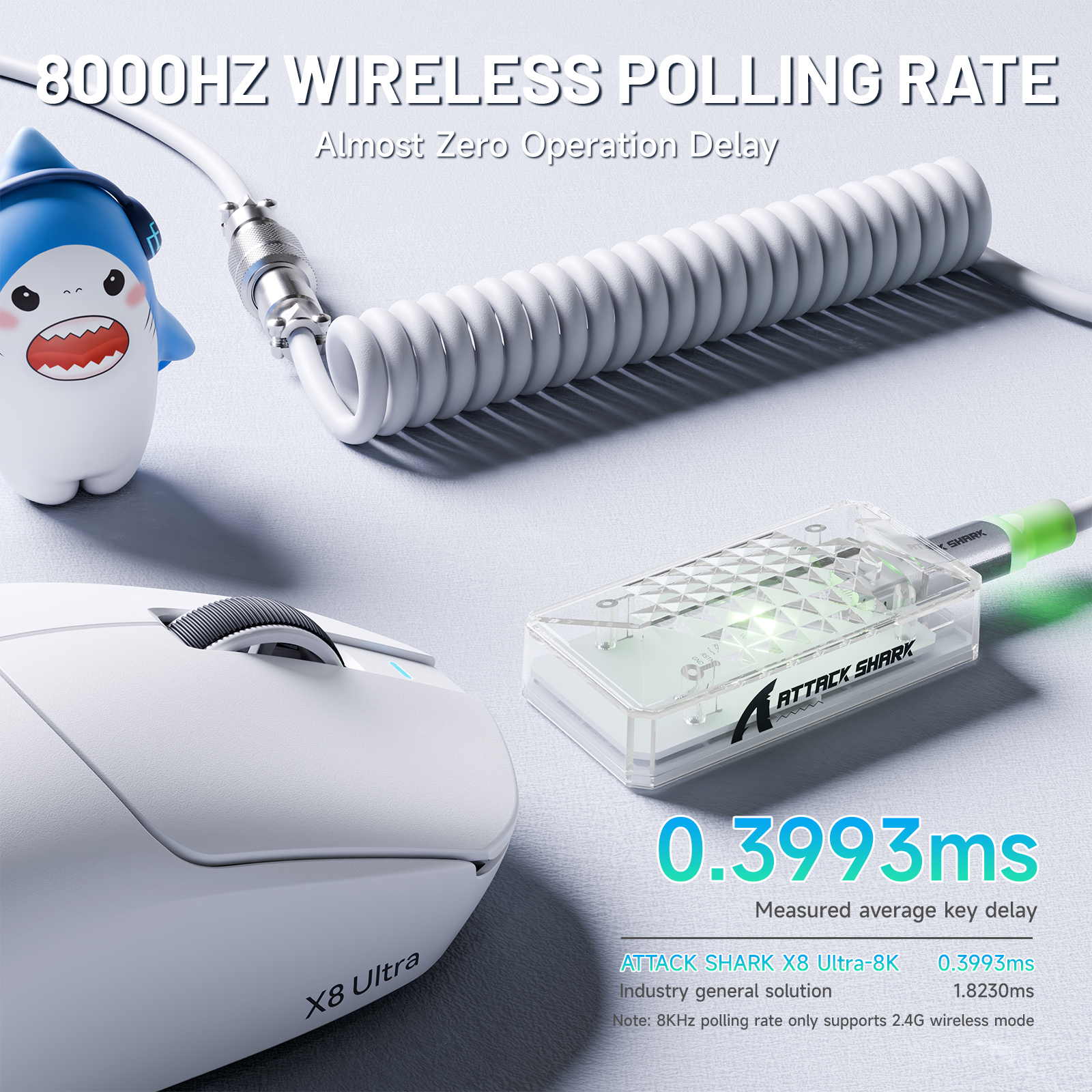 Ratón inalámbrico para juegos ATTACK SHARK X8 Ultra trimodo con cable C06 Ultra