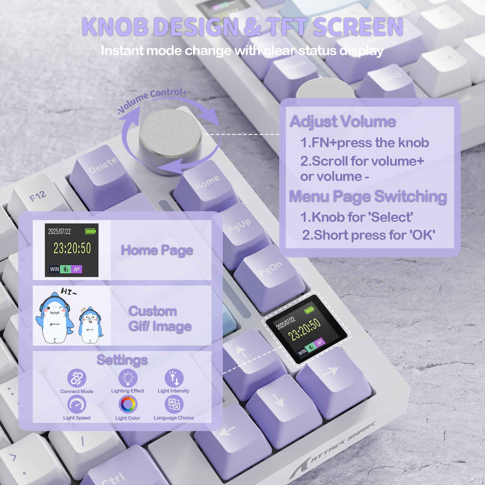 ATTACK SHARK X820Ultra Tri-mode 가스켓 기계식 키보드